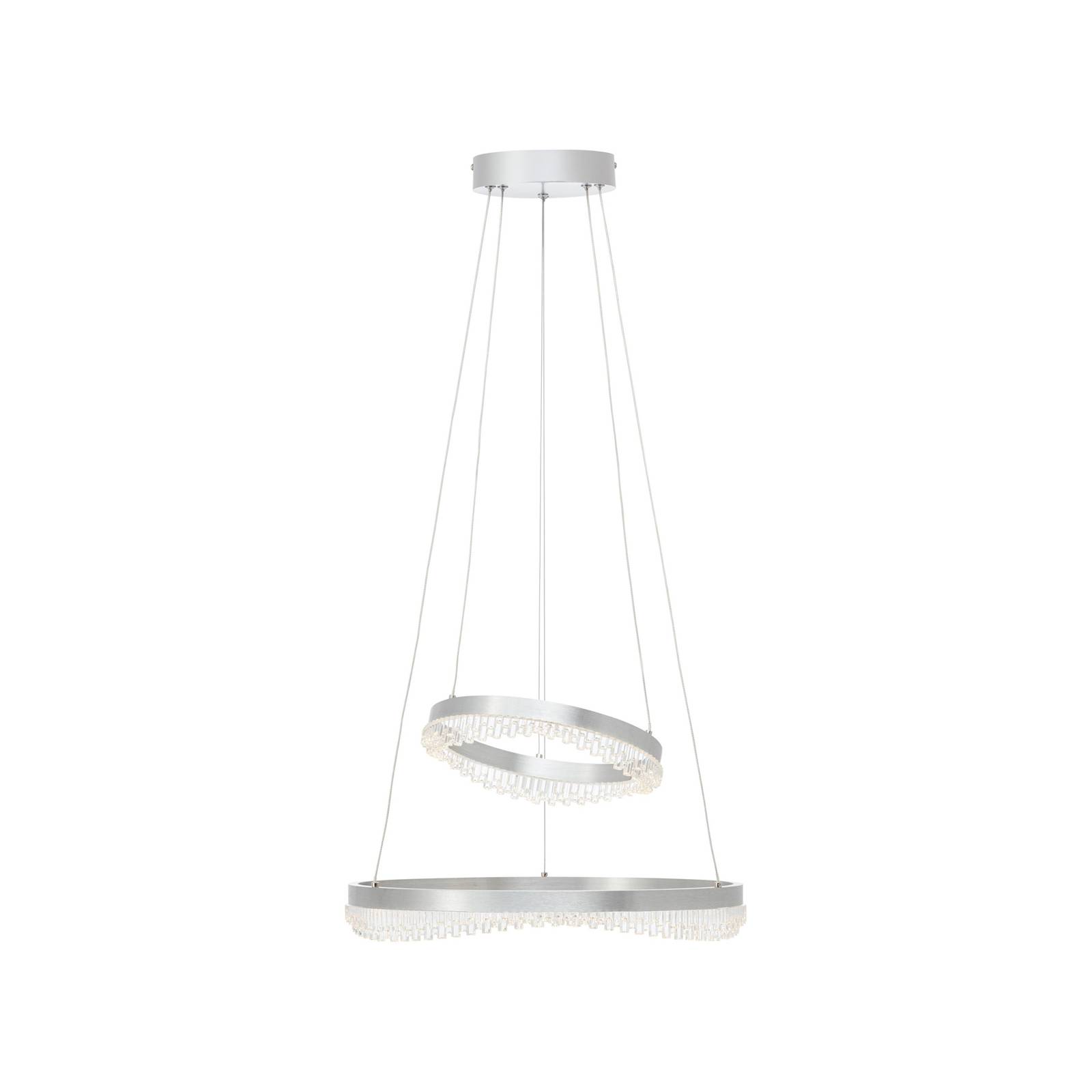 LED-Hängeleuchte Aurora, aluminium, Ø 30 cm, Aluminium, CCT