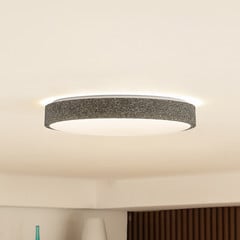 Lindby Smart LED stropné svietidlo Elmor Ø 39 cm sivé RGB CCT