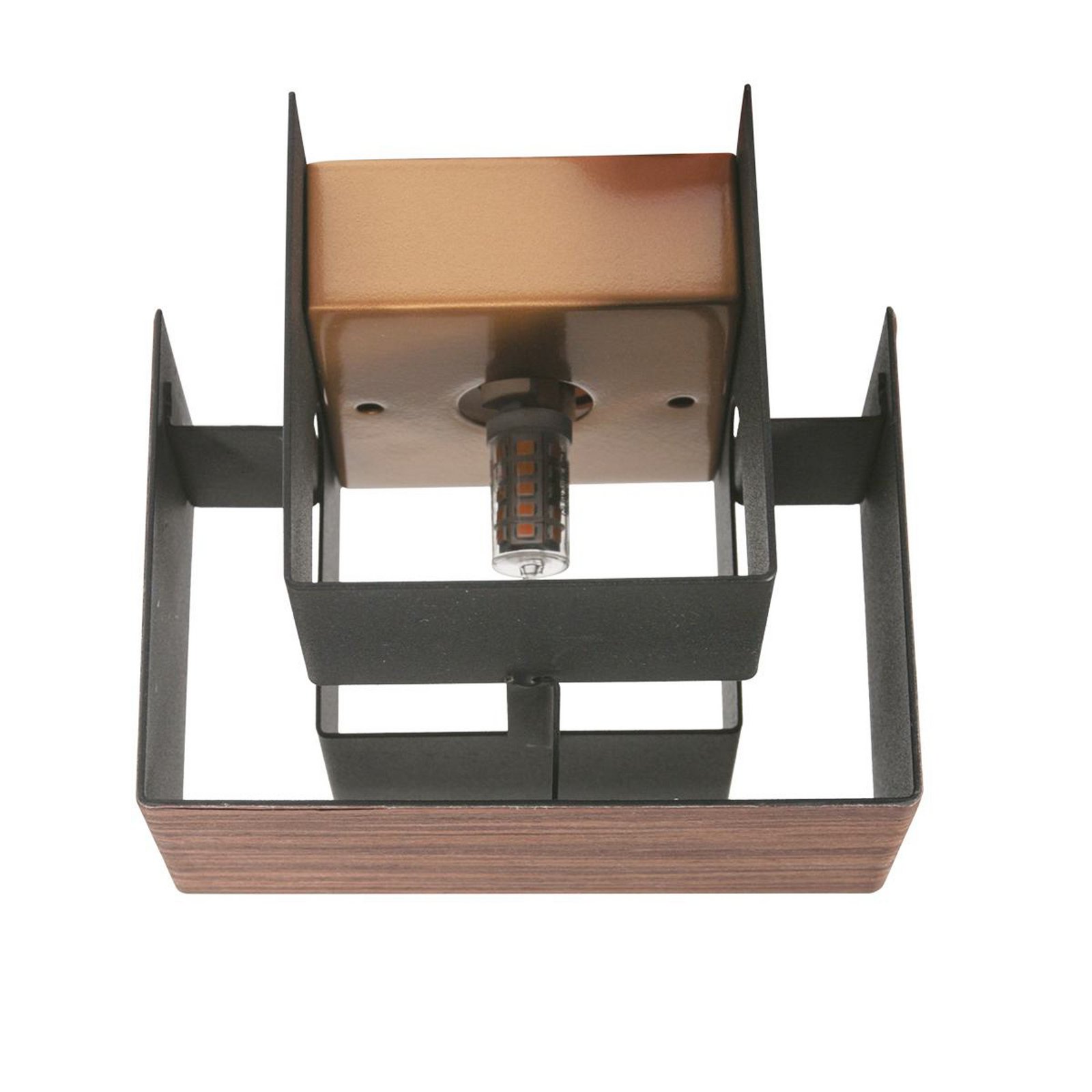 LED wall light Muro 3367, wood look, up/down, G9, 2,700 K
