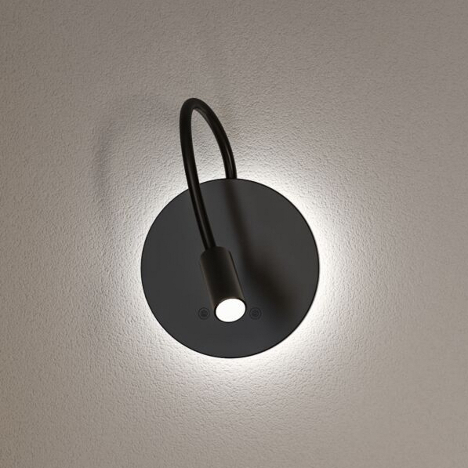 Miora LED-væglampe med batteri, sort, fleksibel arm, dæmper