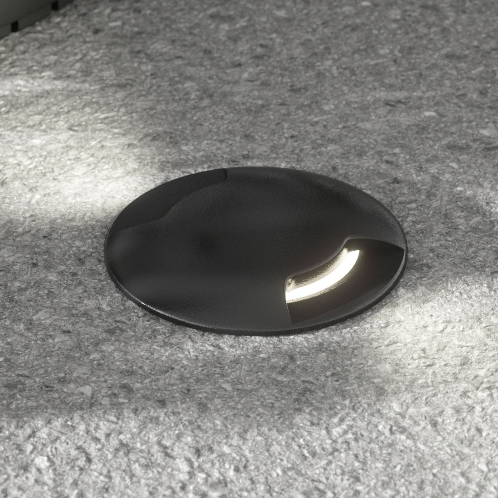 Įleidžiamas grindų šviestuvas "Ceci 160-2L" apvalus juodas 10W CCT
