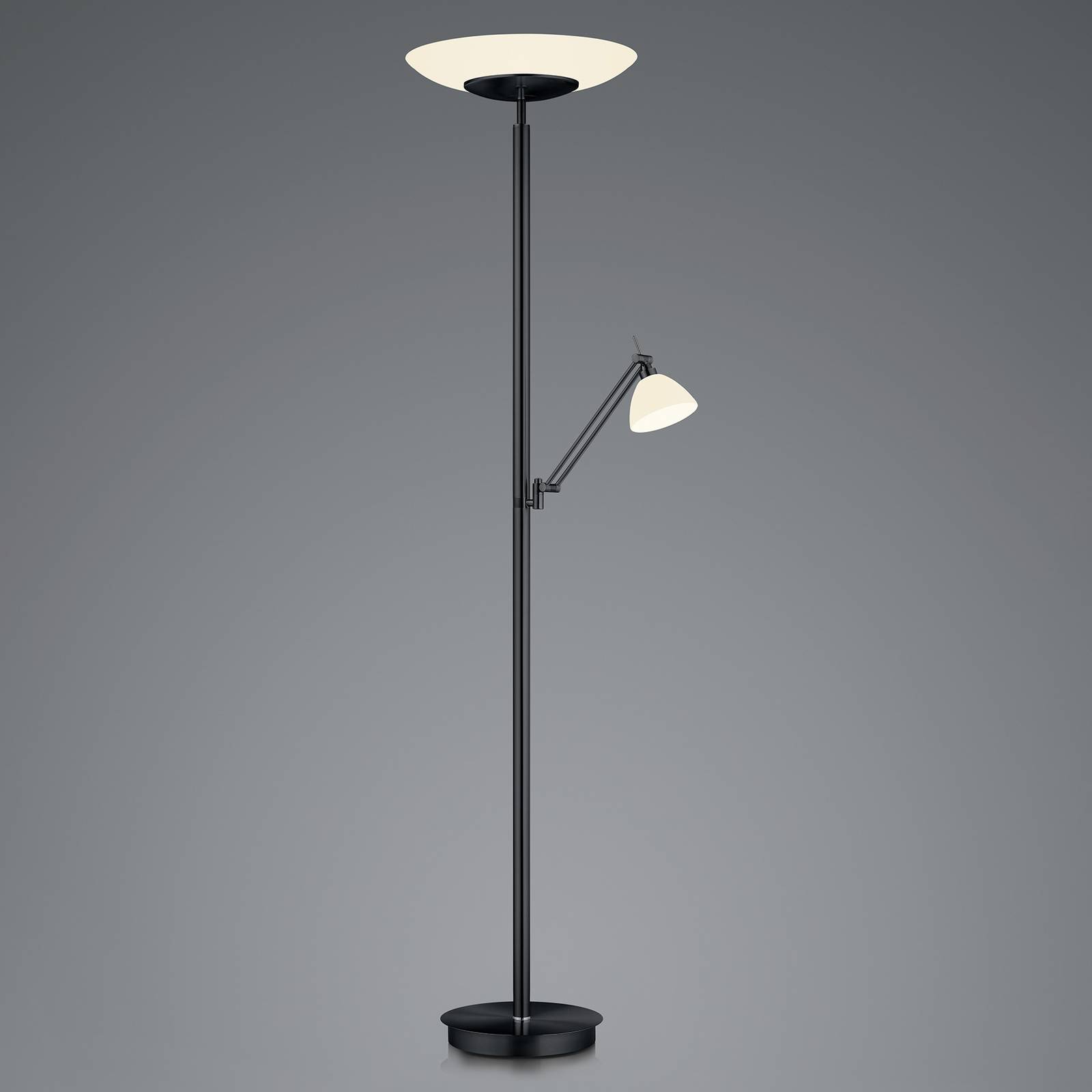 HELL LED-golvlampa Findus 2 lampor svart