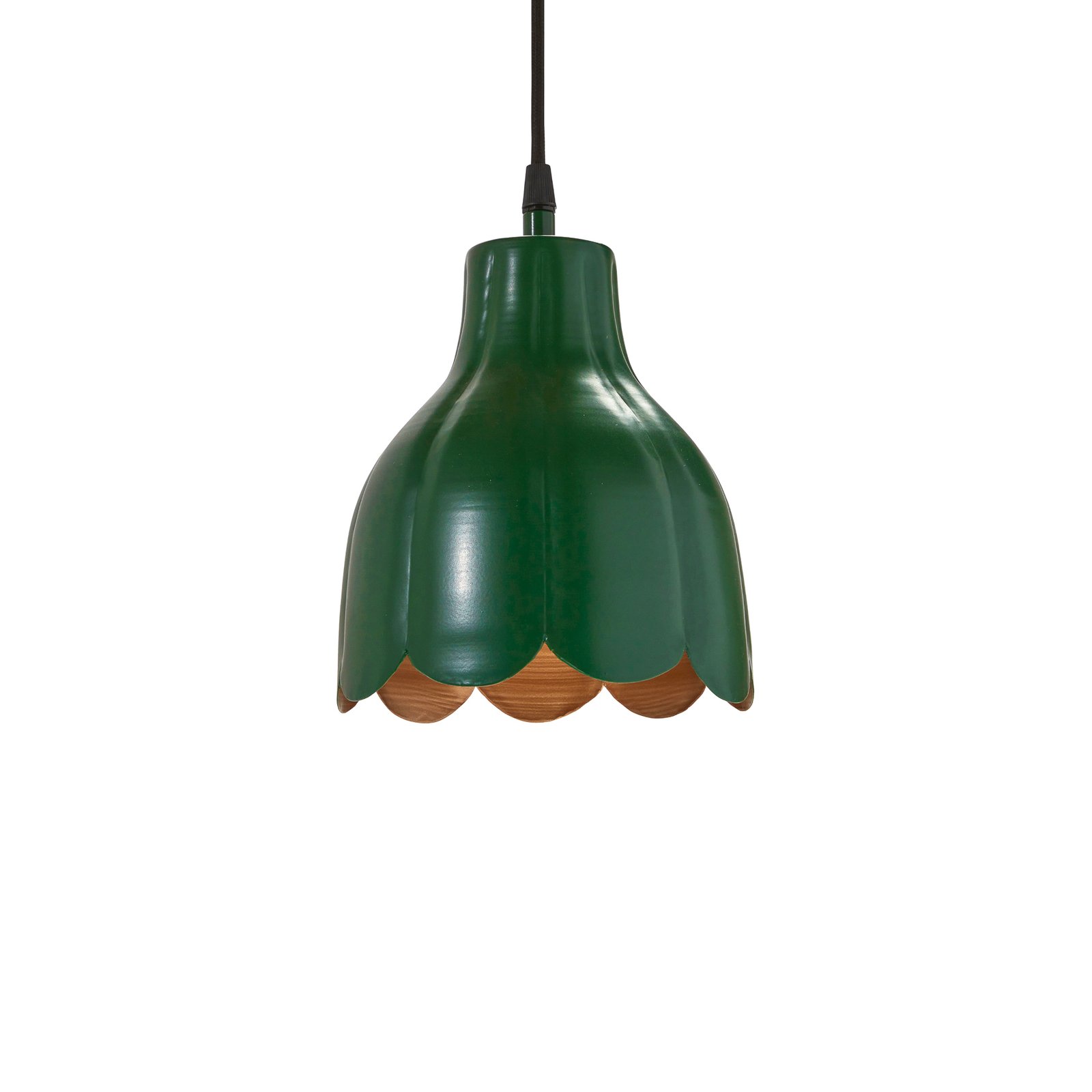PR Home Lampă suspendată Tulippa Ø 17 cm, verde, cu mufă