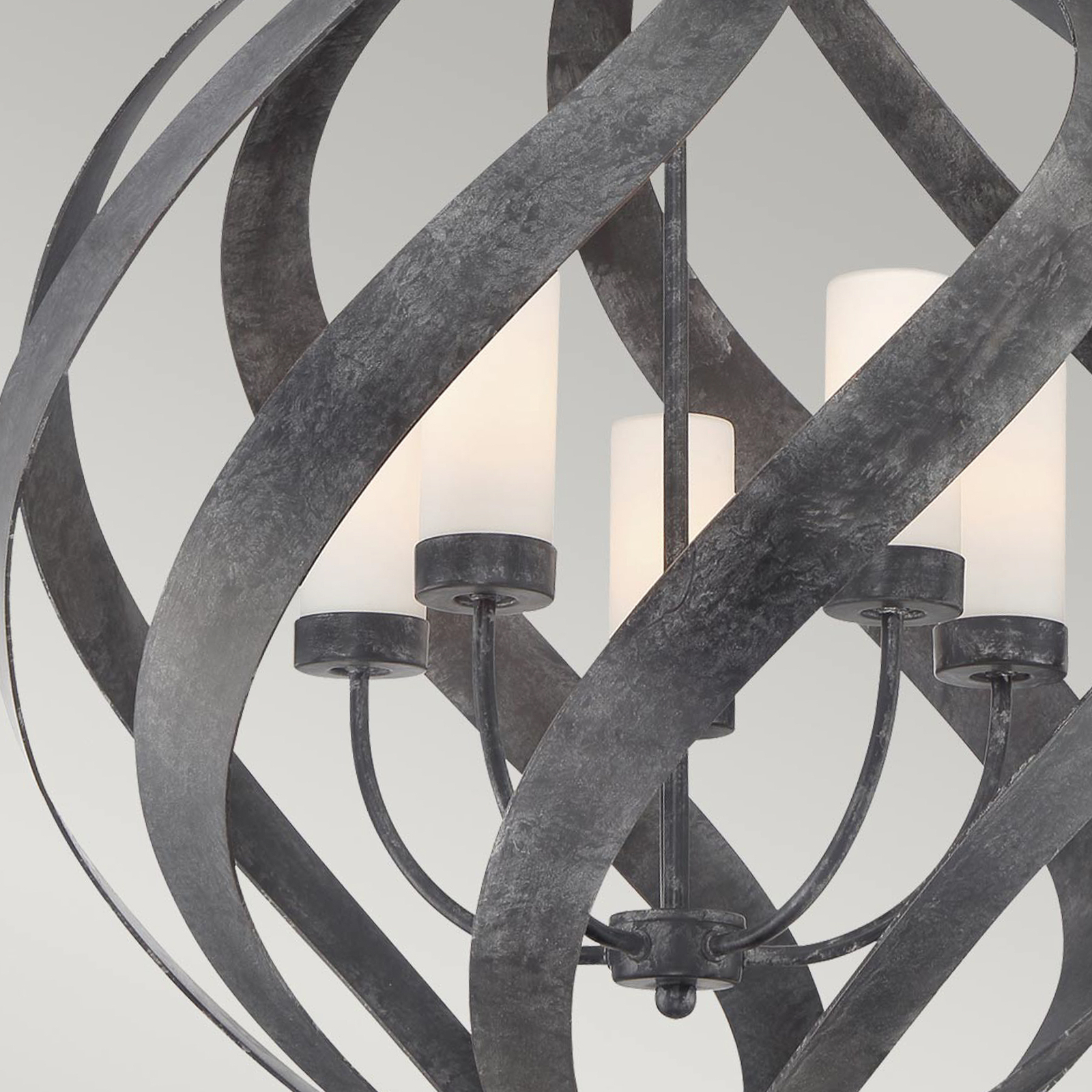 Candeeiro suspenso Blacksmith Ø66 cm, preto, 5 lâmpadas, IP44 - Elstead