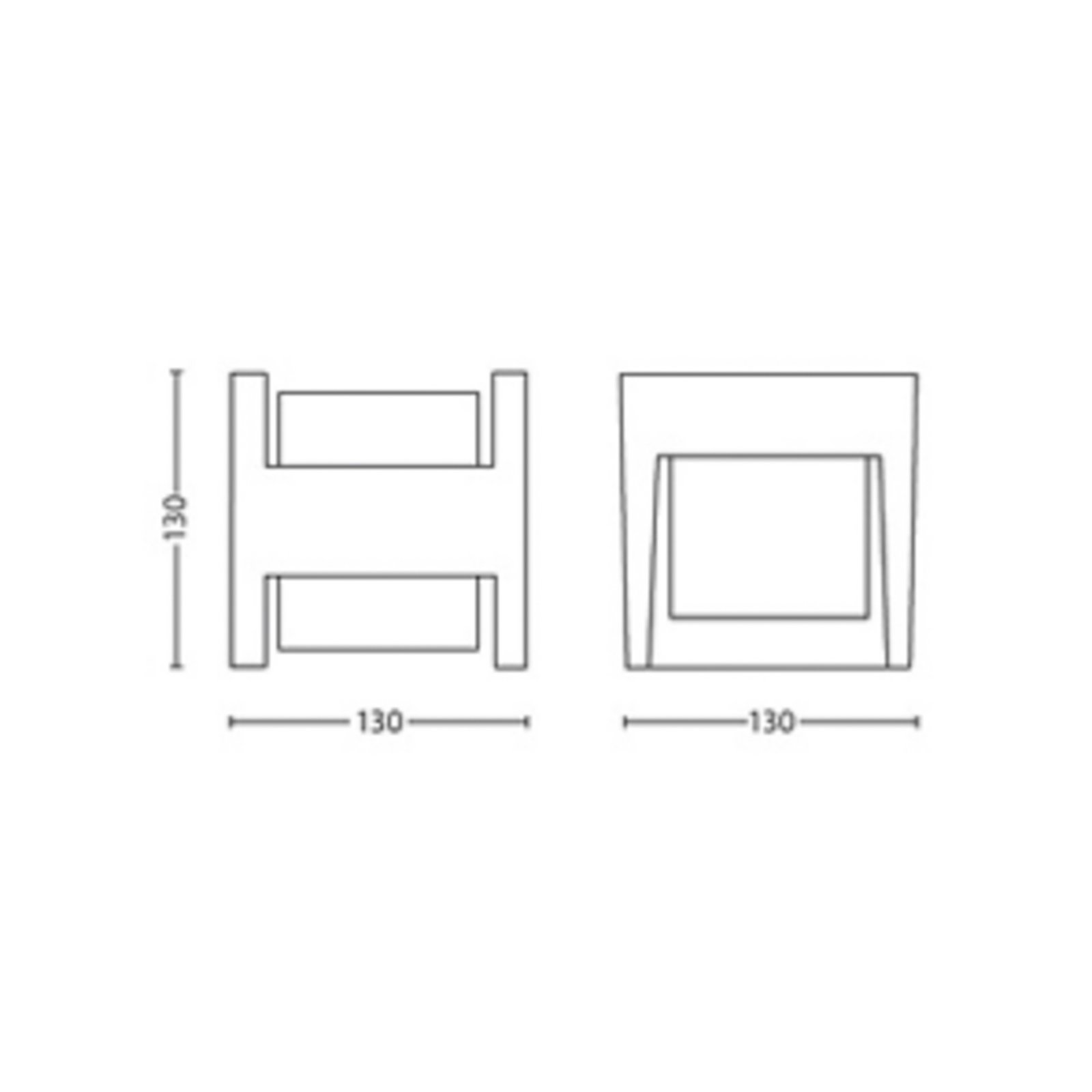 Philips LED лампа за външна стена Arbour, 2-крила, 2 бр. в опаковка, 2700 K