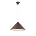 Hängelampe Big Bang kastanienbraun/weiß, Ø 49 cm, Metall