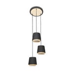 Lindby Ananya Suspension, rondelle, à 3 lampes