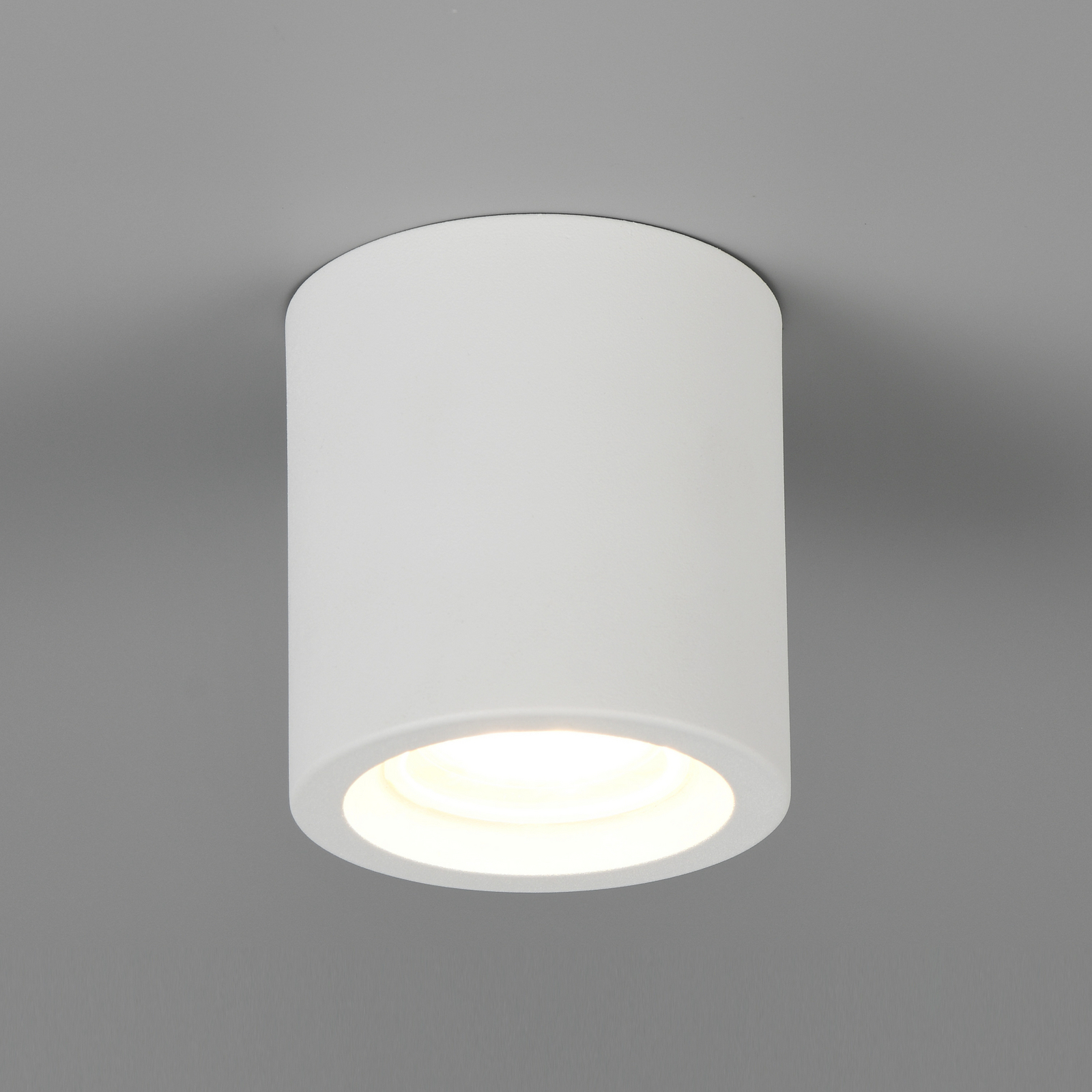 Griestu lampa „Biscotto“, matēti balta, Ø 9,5 cm, metāls, IP44 Griestu lampa „Biscotto“, matēti balta, Ø 9,5 cm, metāls, IP44