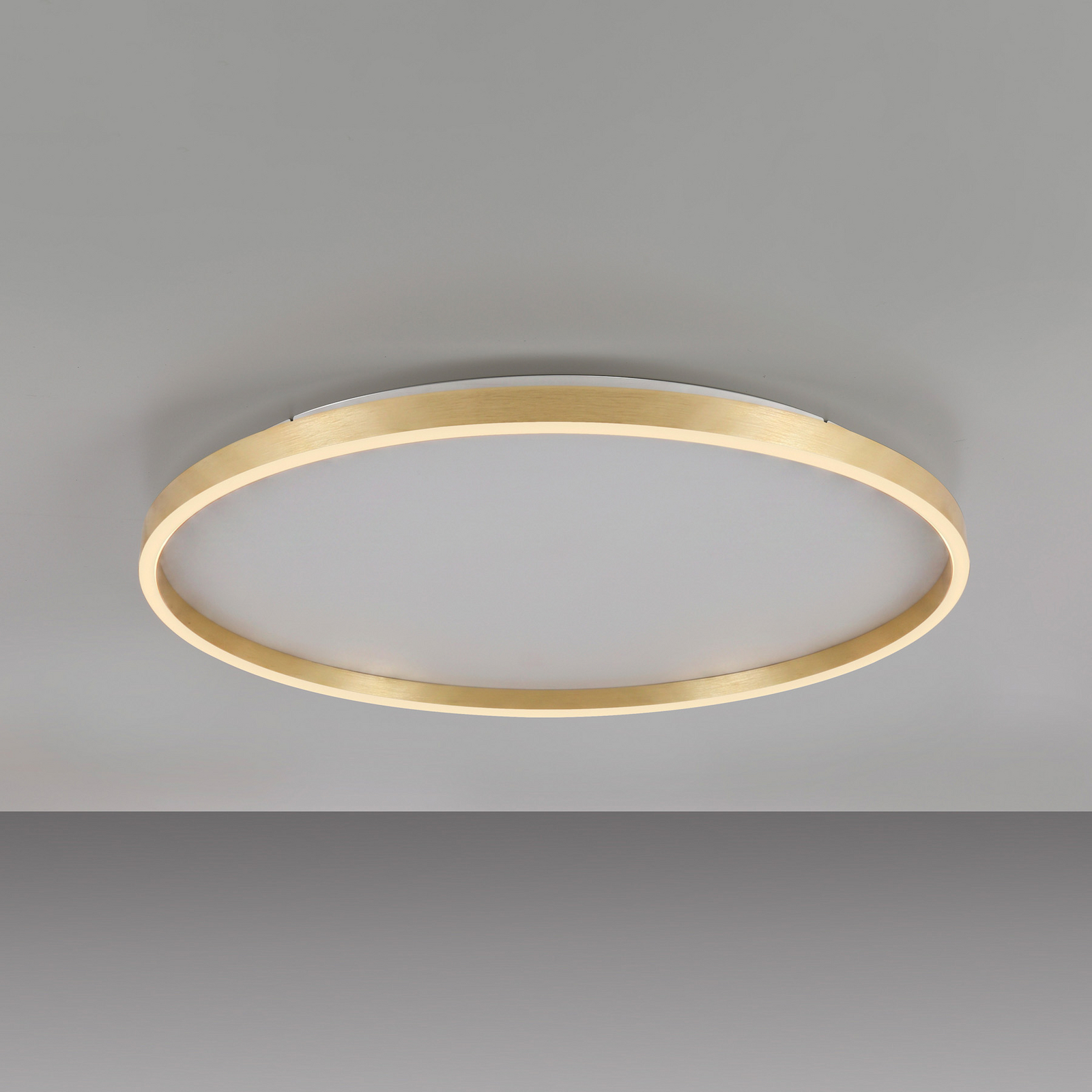 Madlen LED ceiling lamp, gold, Ø 60 cm, aluminium, 3000K, dimmable Madlen LED ceiling lamp, gold, Ø 60 cm, aluminium, 3000K, dimmable