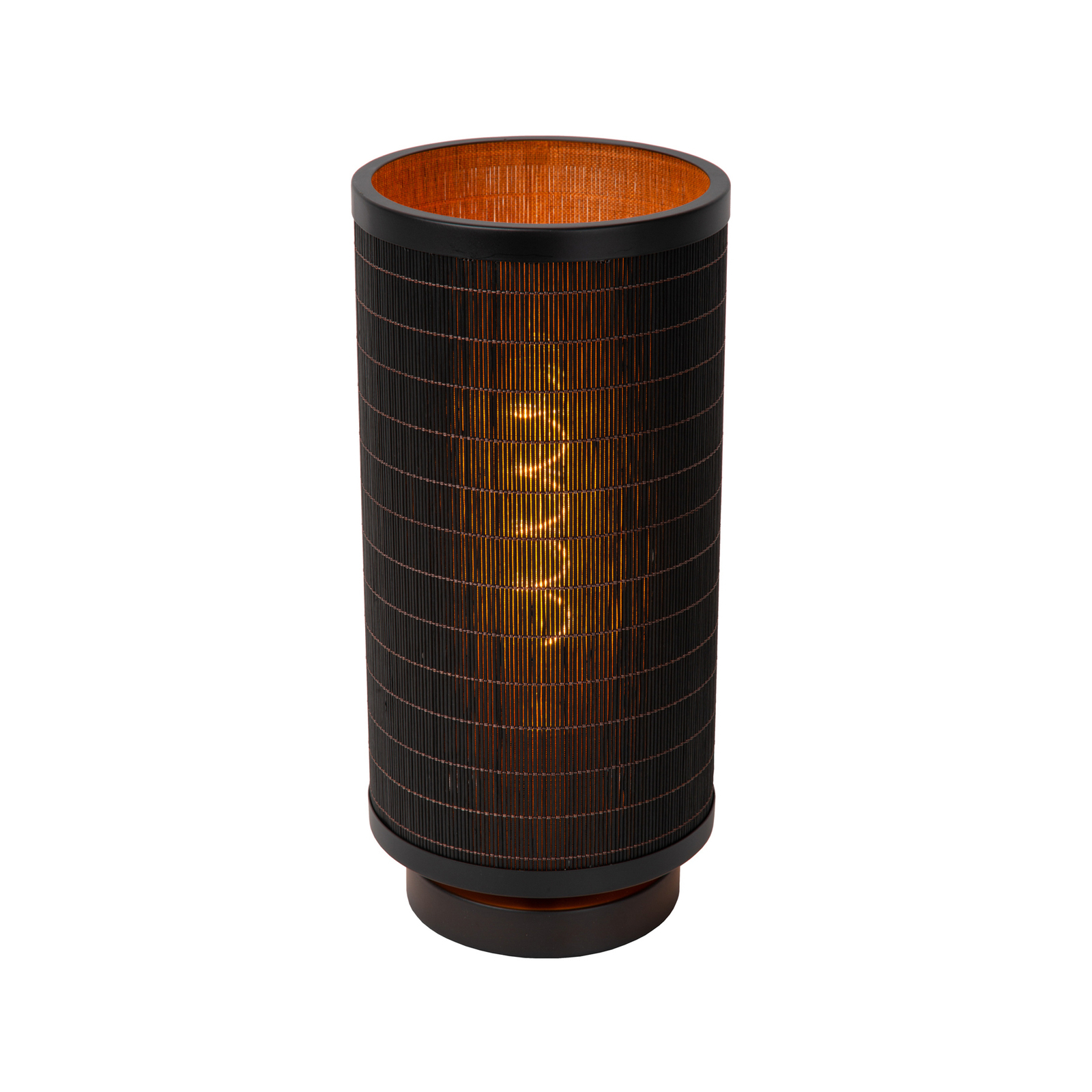 Lampa stołowa Tagalog z bambusa, czarna