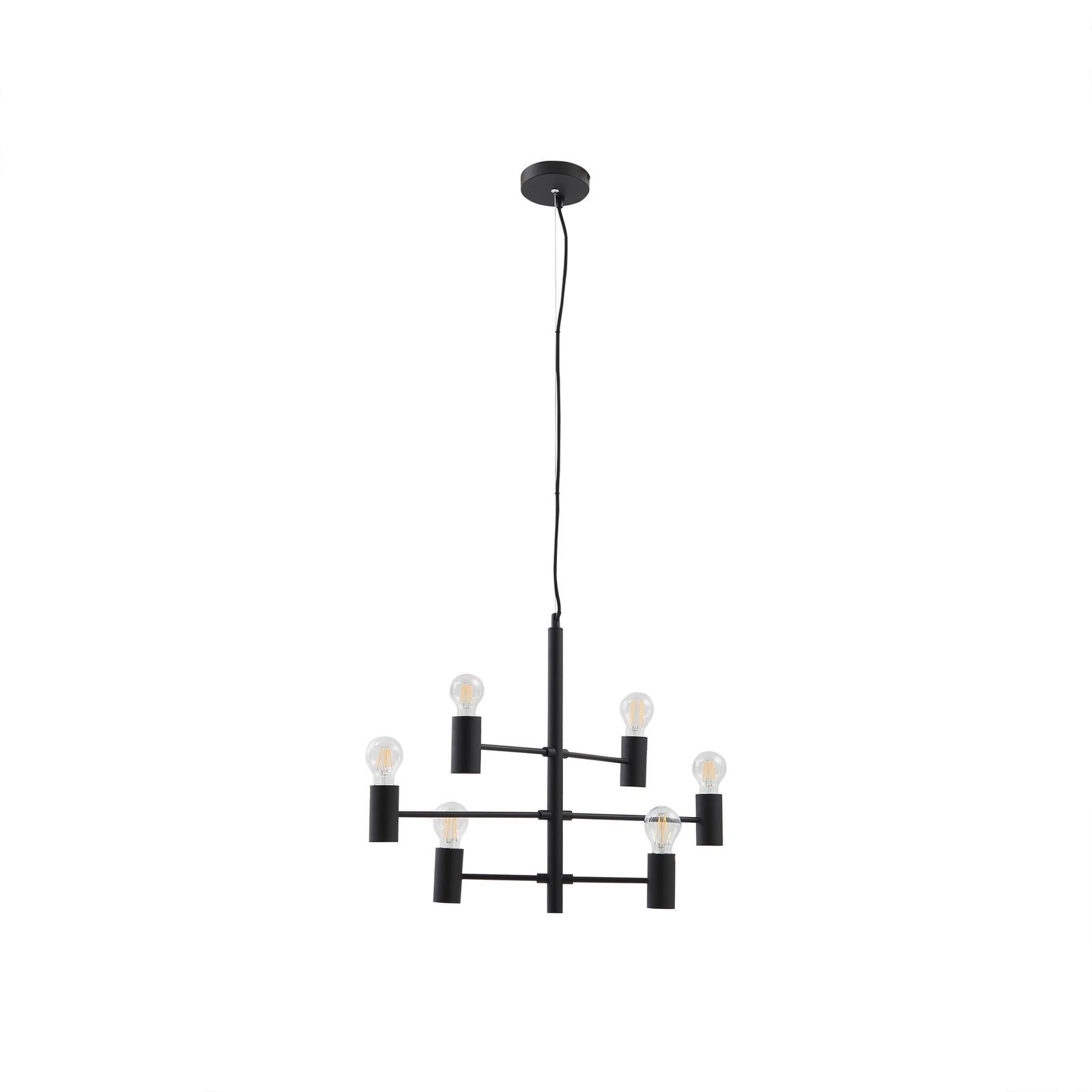 Aidas 6 Suspension Noir - Lucande
