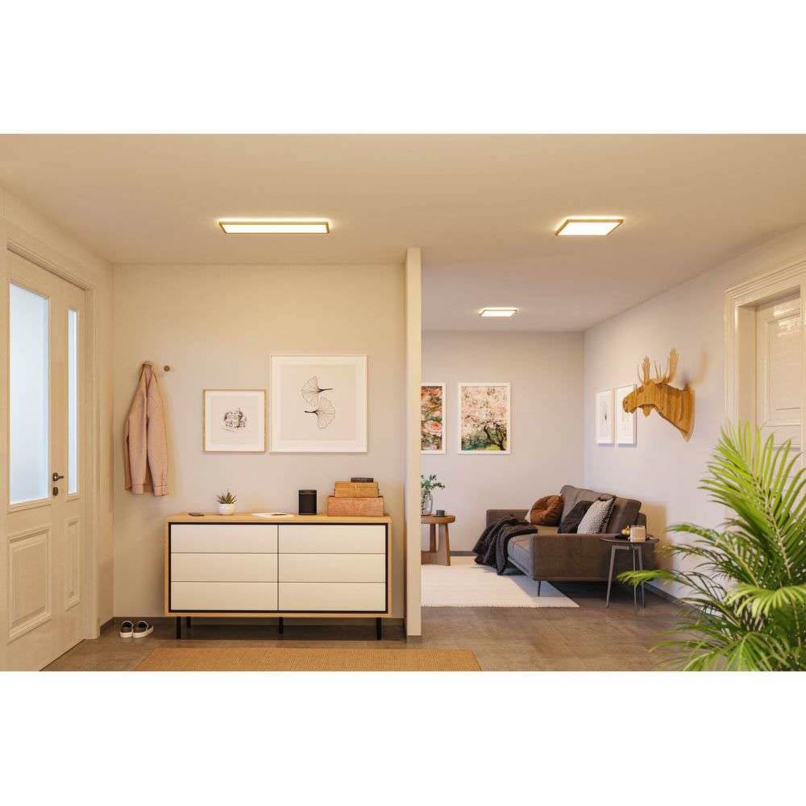 Paulmann LED-panel Atria Shine 58 cm træ IP44 3000 K tænd/sluk Paulmann LED-panel Atria Shine 58 cm træ IP44 3000 K tænd/sluk