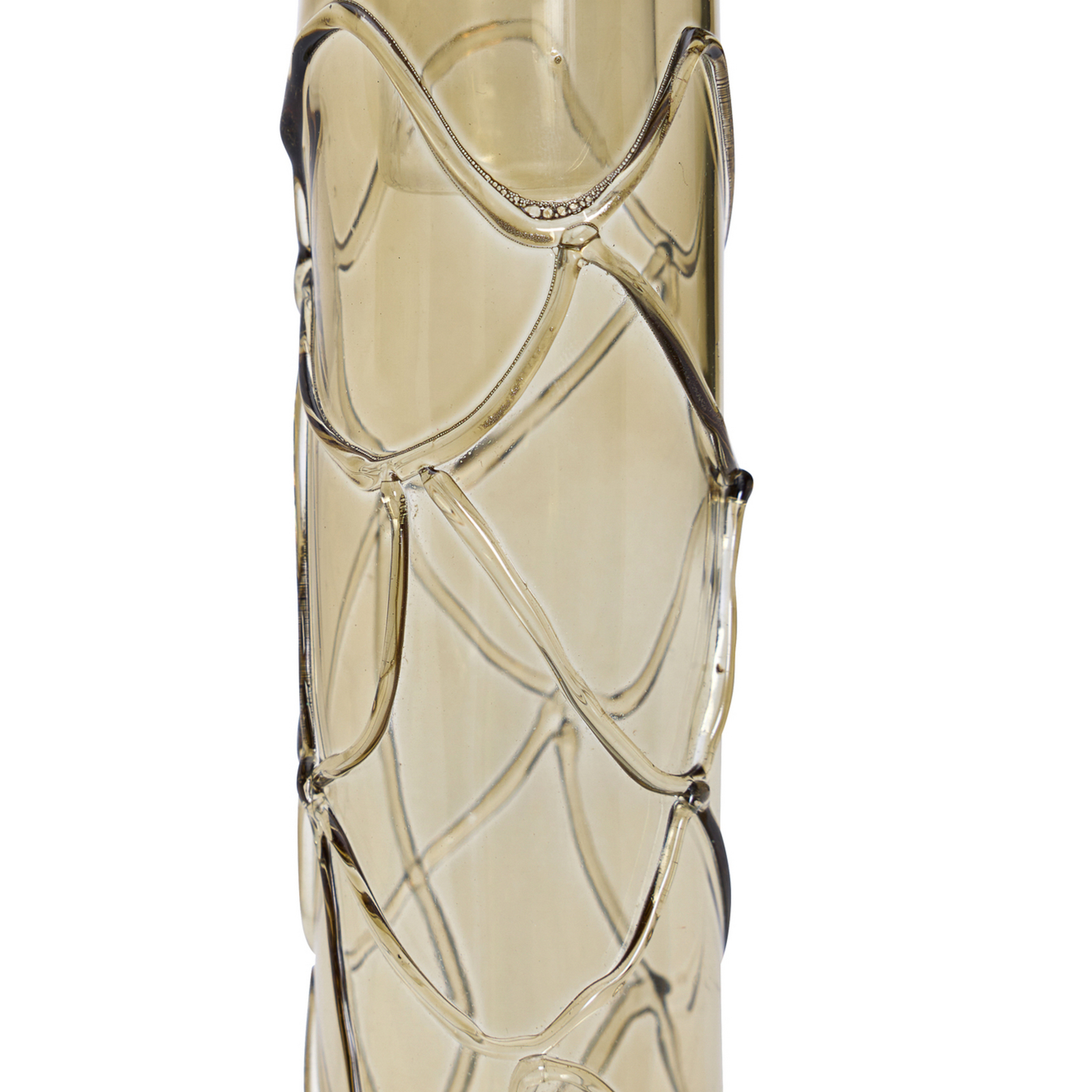 Portavelas Doodle verde oliva, 17 cm de altura - Hübsch