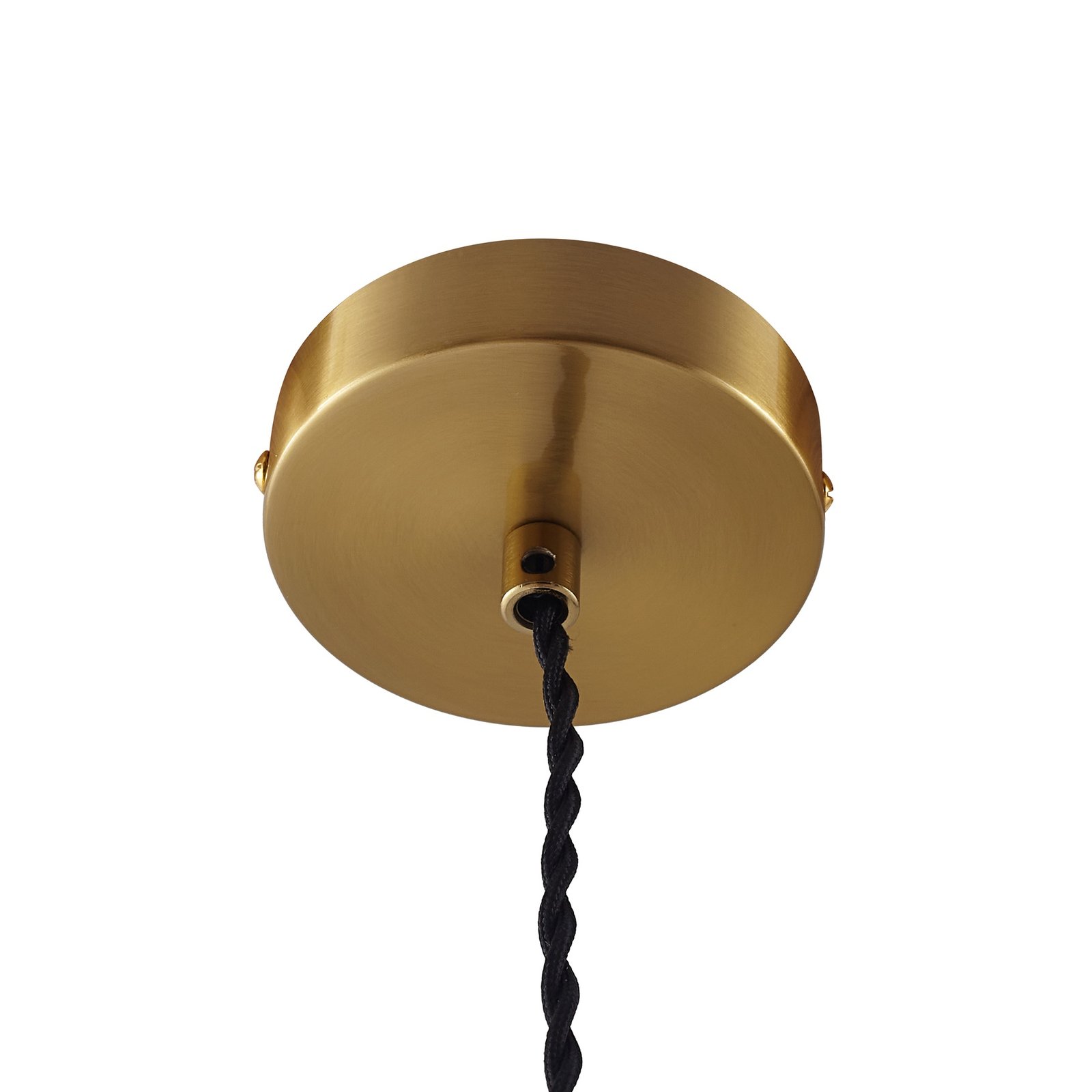 Lindby pendant light Annira, Ø 29 cm, ceramic, white/brass