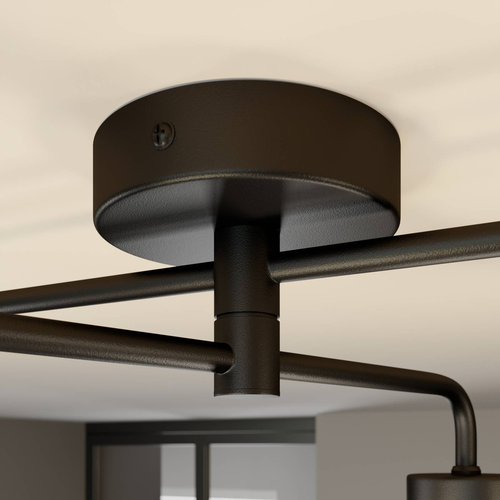 Lampa sufitowa Cubus 4-punktowa przezroczysta/bursztynowa/szara