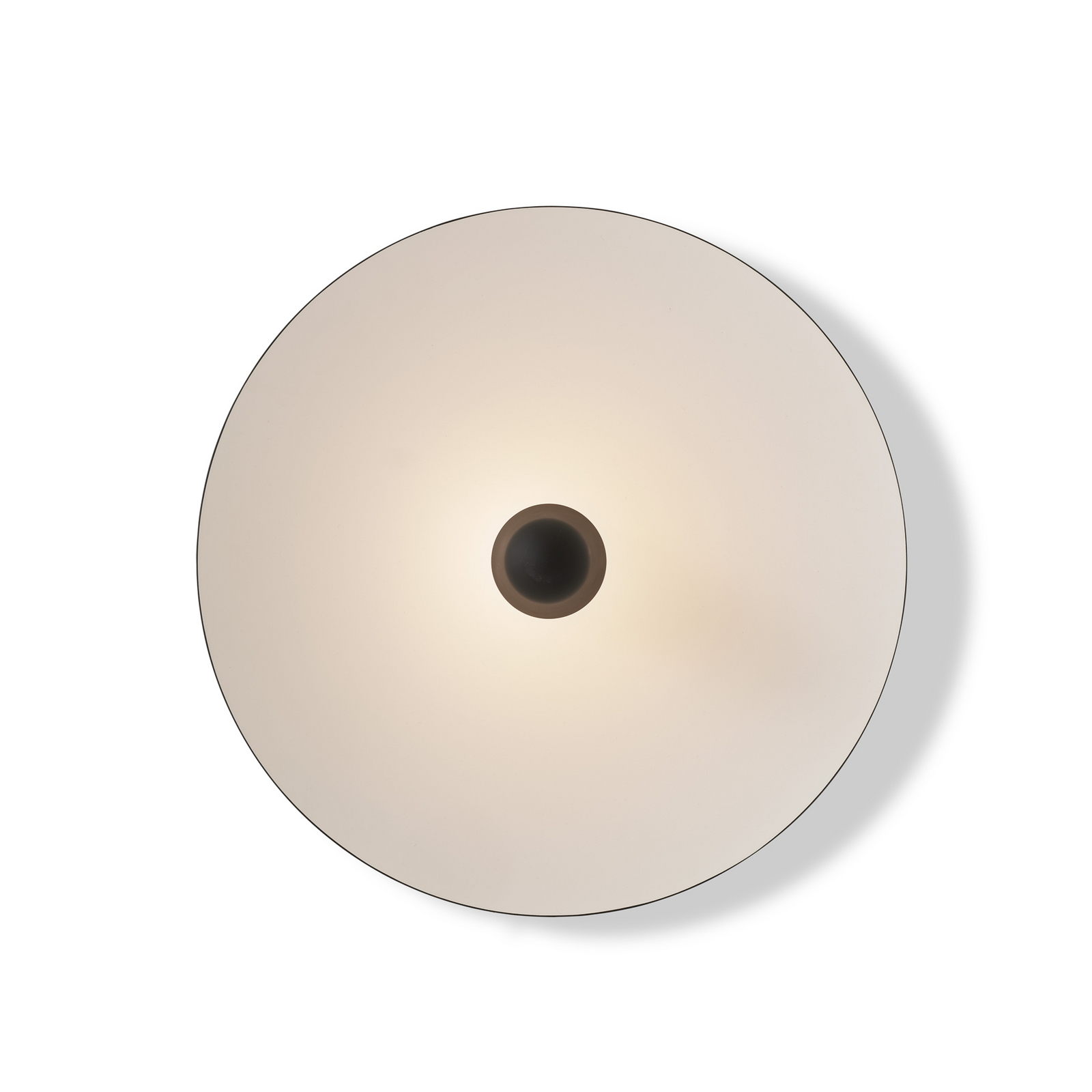 Kinkiet LED New Works „Kantarell”, czarno-biały, Ø 55 cm