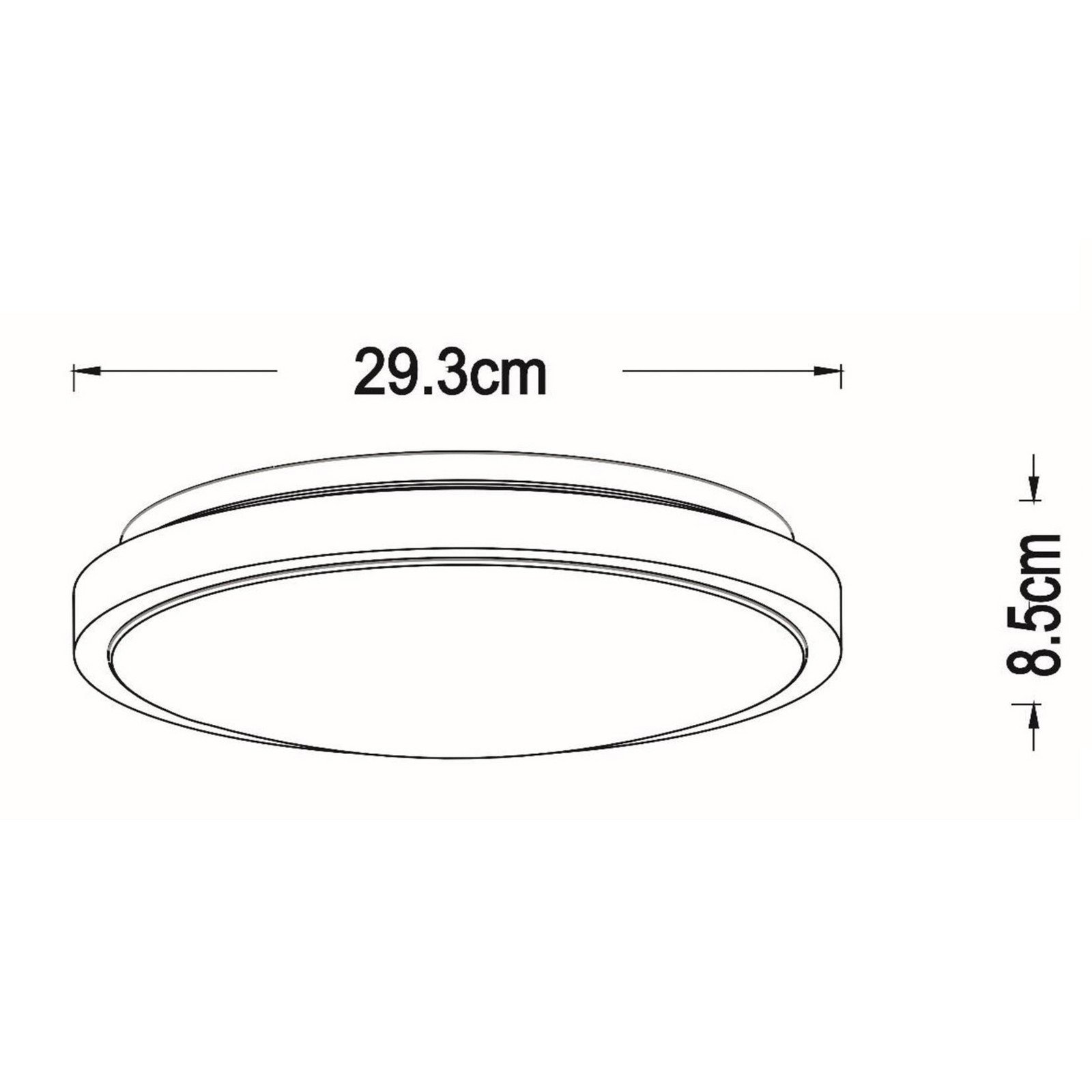 Lucide Plafonieră Dasher LED negru Ø 293 cm 2700 K IP44 - Baie - negru opal - Plastic