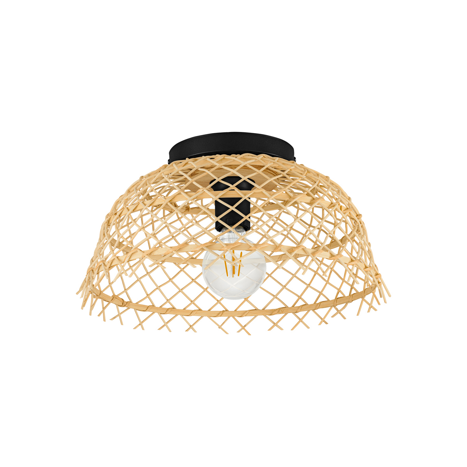 Plafonnier Ausnby avec bois tressé, naturel