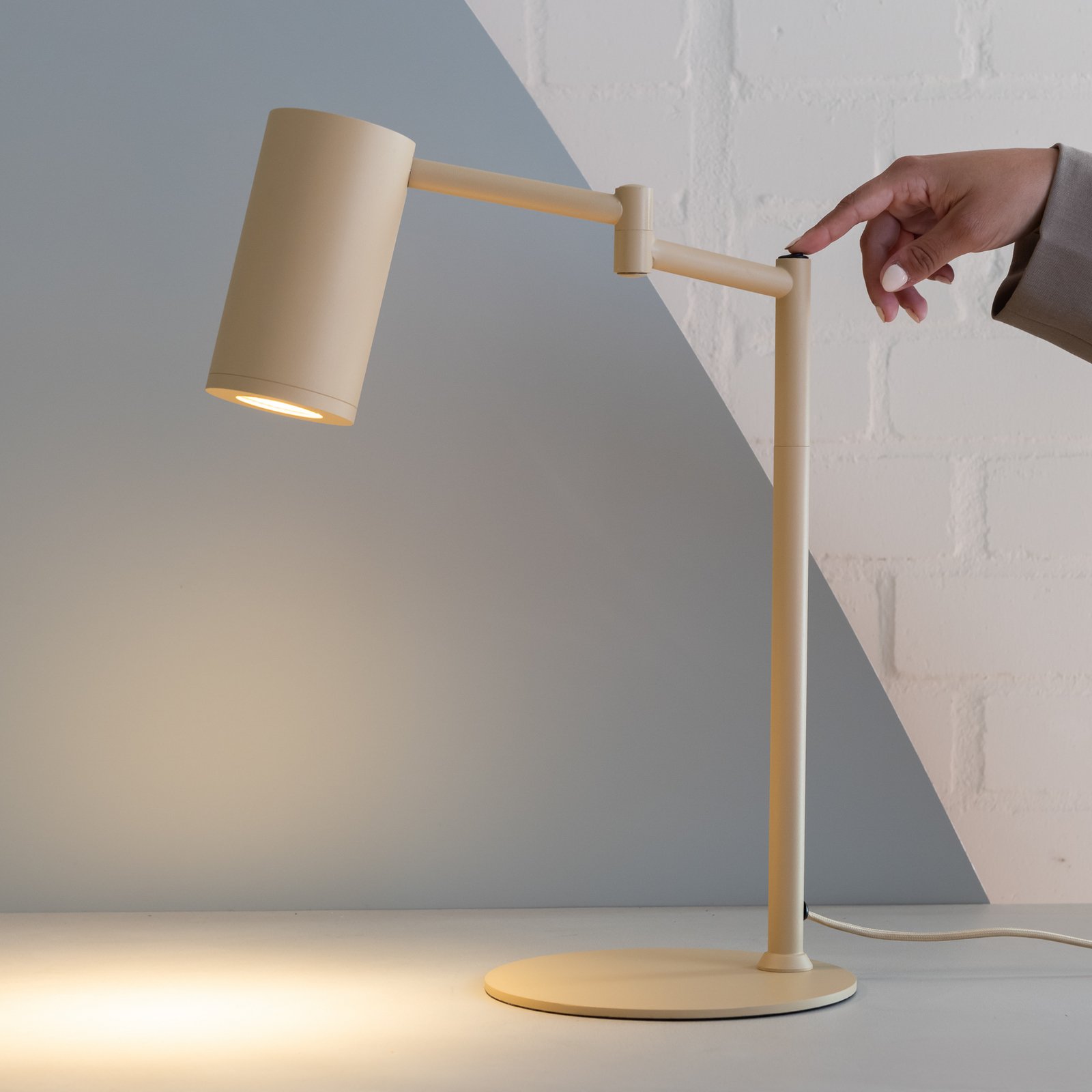 IT'S ABOUT ROMI Tischlampe Bilbao, beige, Höhe 48 cm