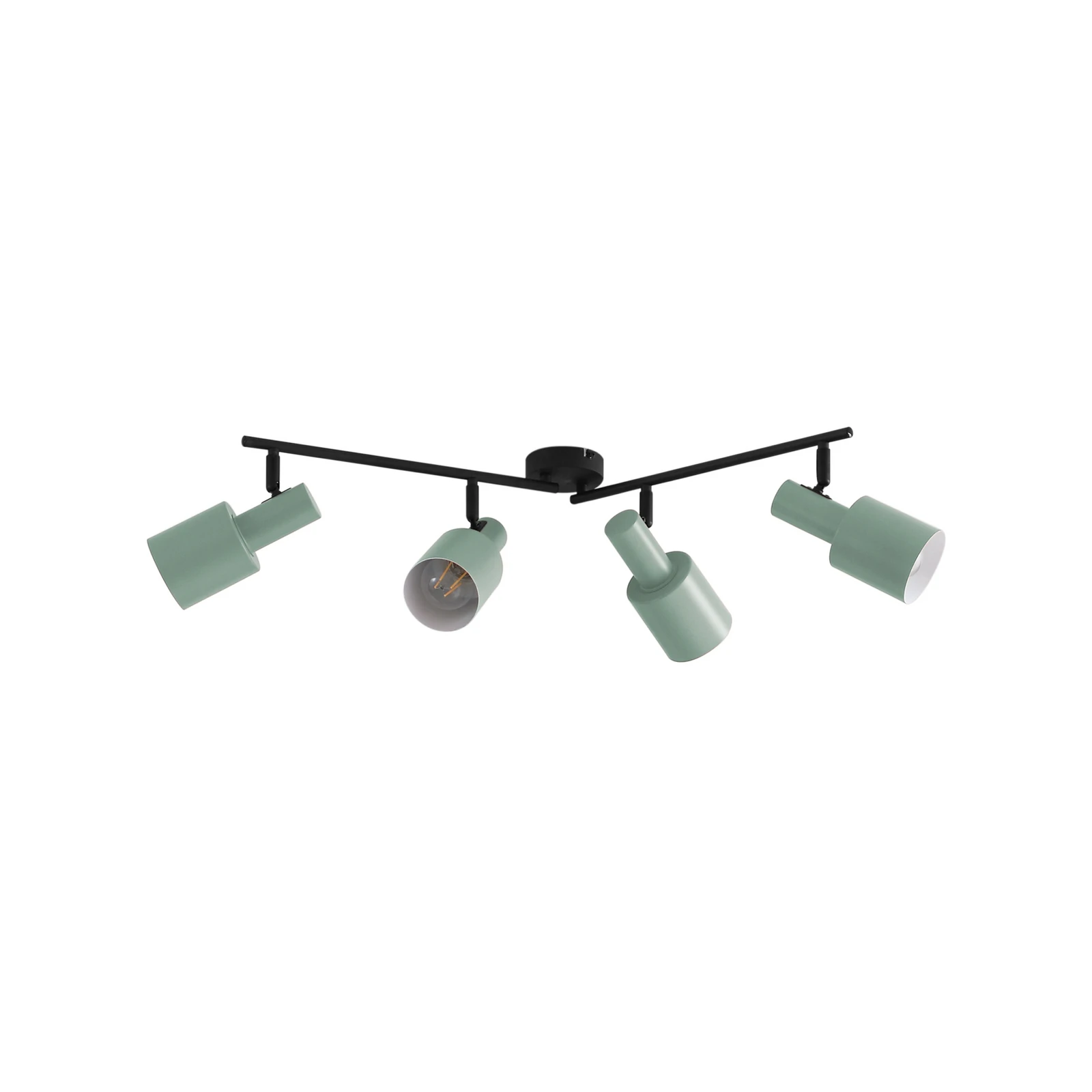 Lindby mennyezeti spotlámpa Ovelia, zöld, 80 cm, 4 lámpás, E27