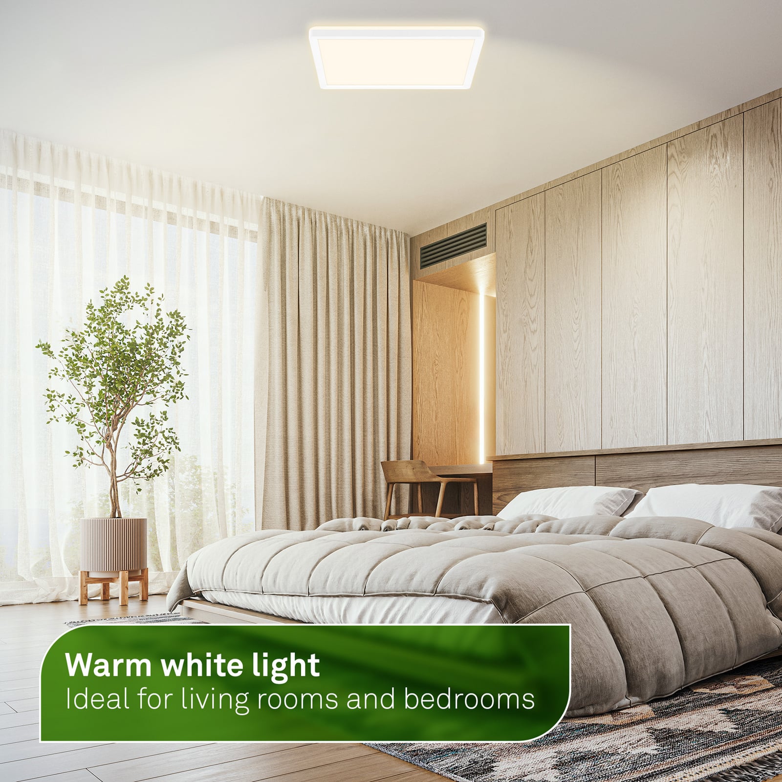 Tava A LED ceiling lamp, CCT, 29 x 29 cm, white, remote control Tava A LED ceiling lamp, CCT, 29 x 29 cm, white, remote control