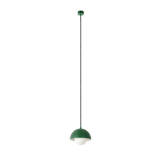 Hide-riippuvalaisin, Ø 17 cm, tummanvihreä, G9, alumiini/lasi - NOLA