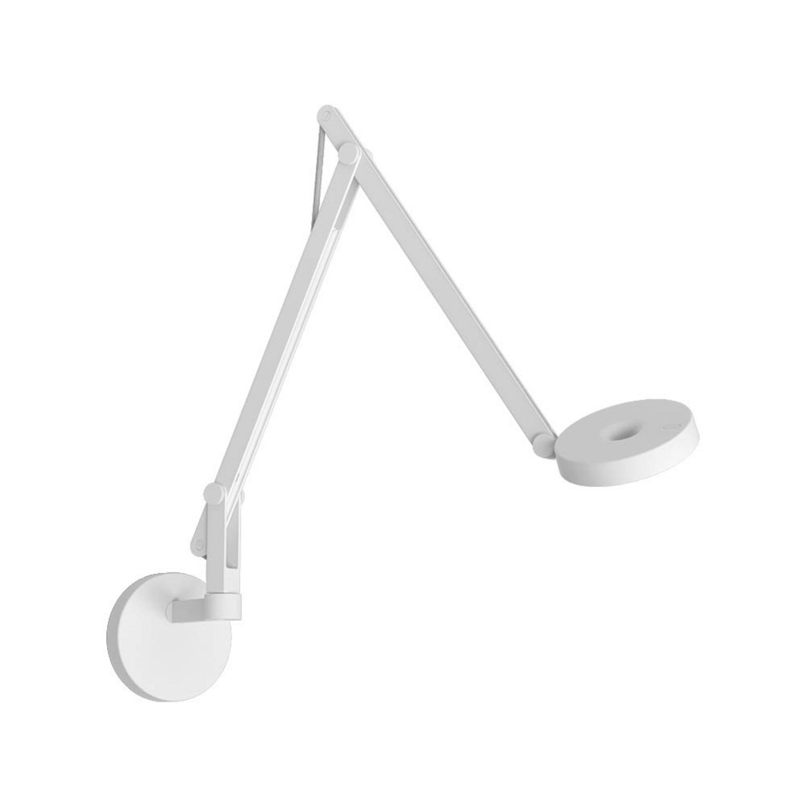 String W2 Mini Wall Lamp w/Hole DTW Matte White/Silver - Rotaliana