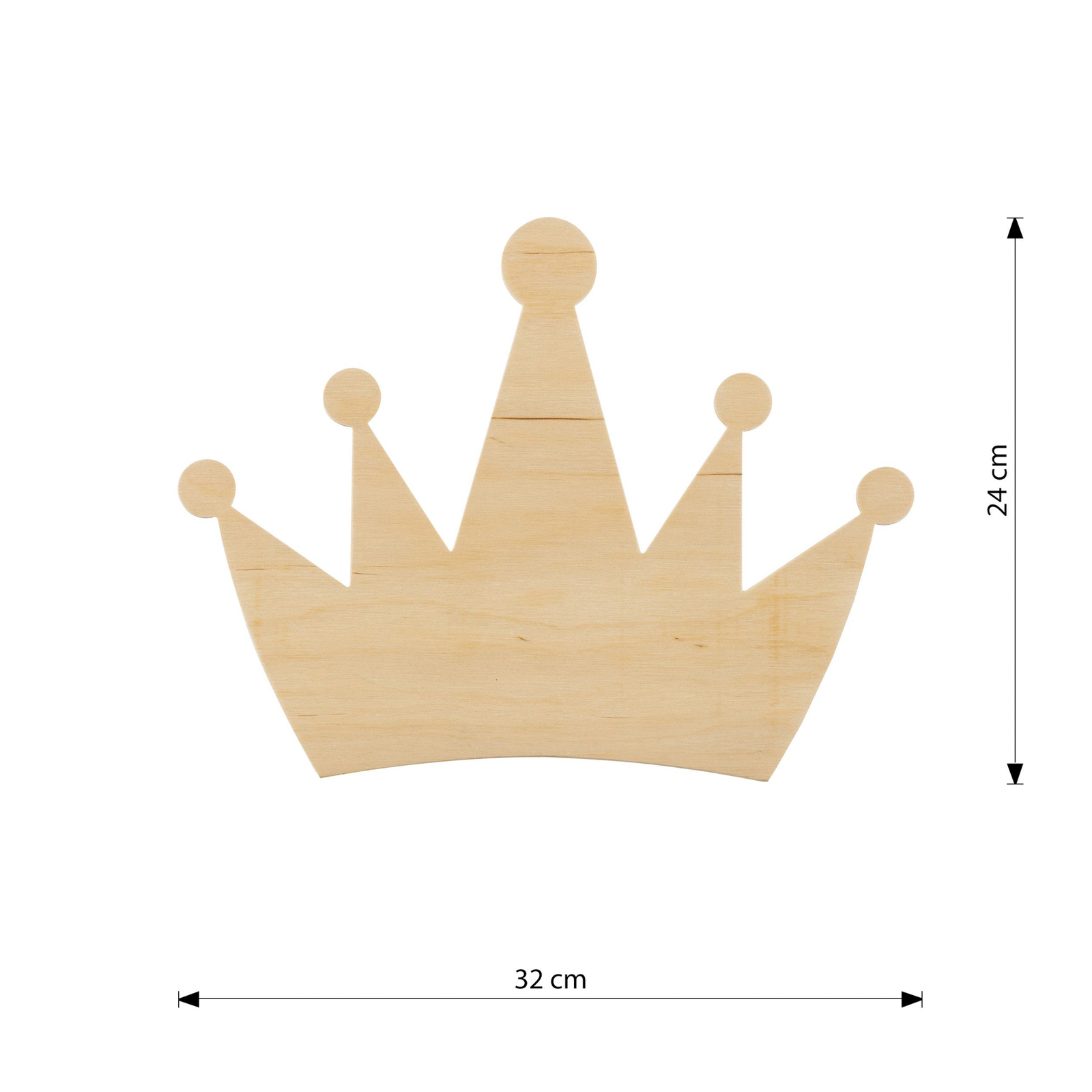 Wandleuchte Queen, aus Holz, mit Stecker und Schalter