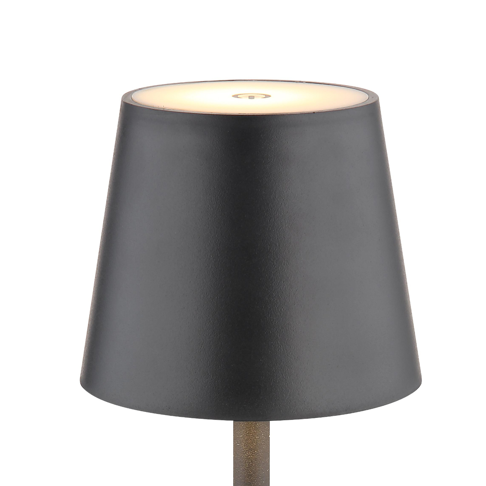 Uppladdningsbar LED-bordslampa Vannie, svart, höjd 36 cm, CCT
