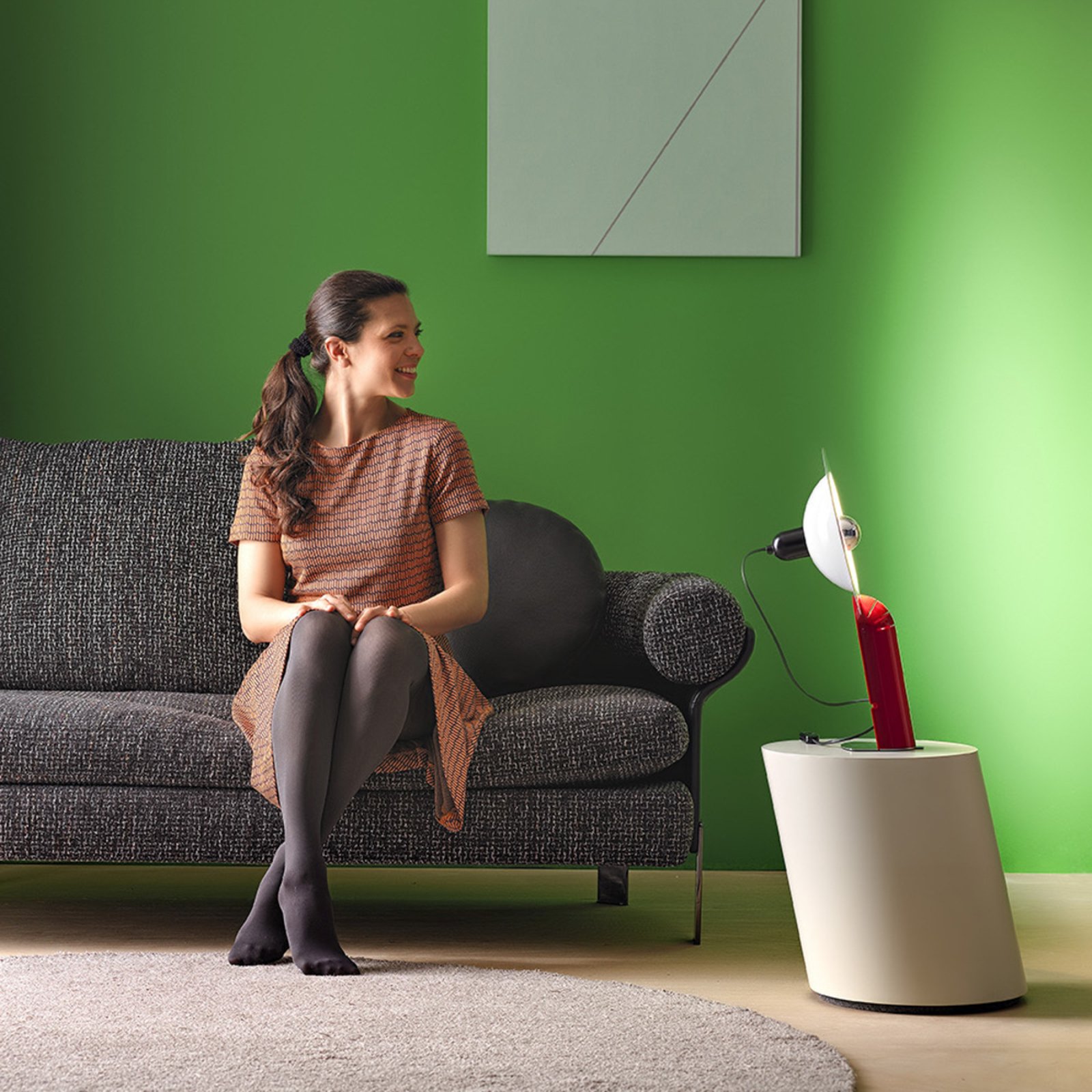 Lampiatta LED-Wandleuchte, rot, Höhe 49,5 cm - Stilnovo