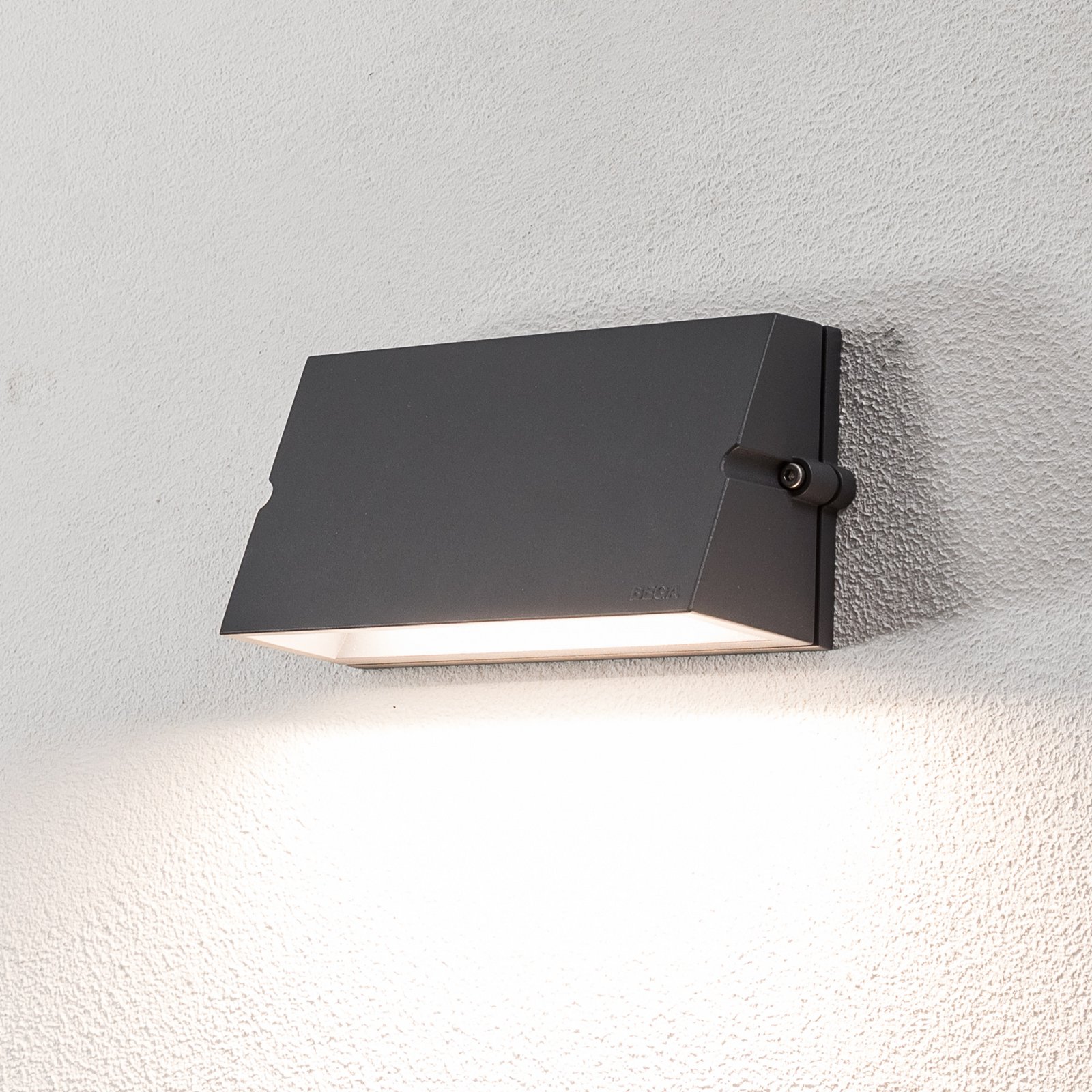 Bega LED buitenwandlamp 24372, grafiet, gegoten aluminium, IP65