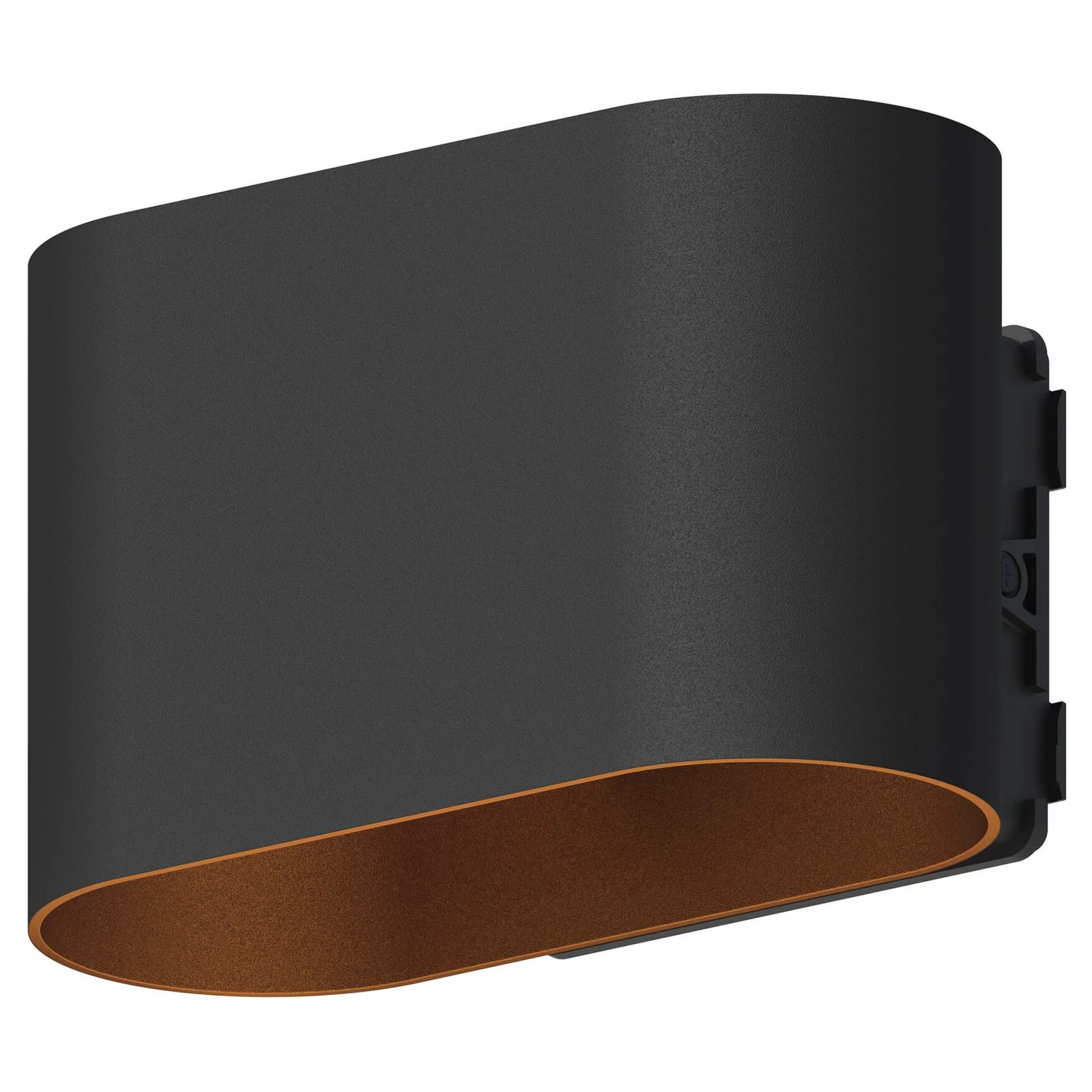Calex LED λαμπτήρας εξωτερικού τοίχου Potenza up/down, IP44, μαύρο/χρυσό