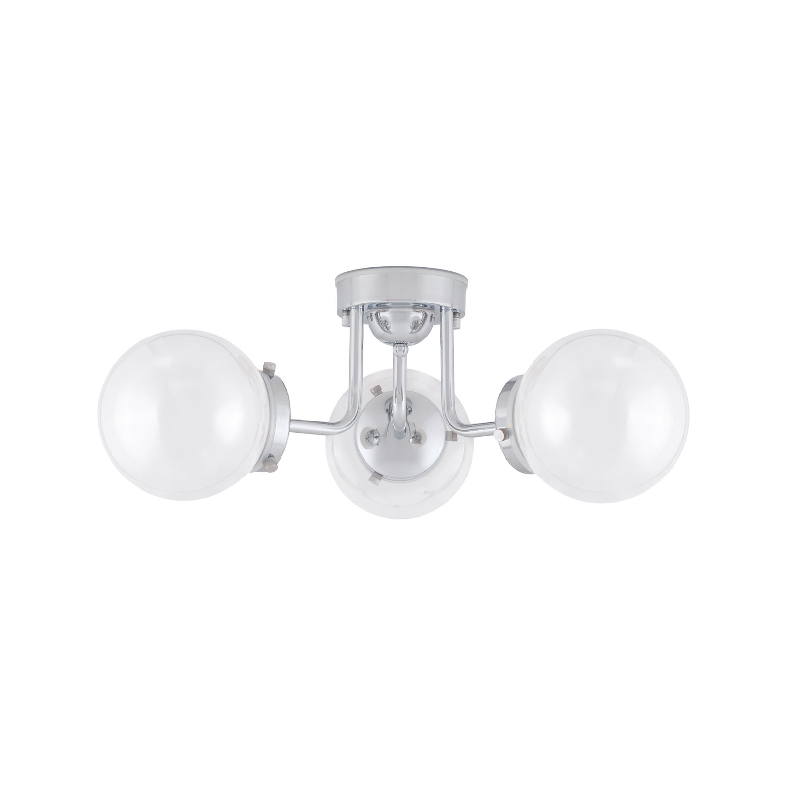 Alley bathroom ceiling lamp, Ø 50 cm, chrome/white – Globen Lighting Alley bathroom ceiling lamp, Ø 50 cm, chrome/white – Globen Lighting