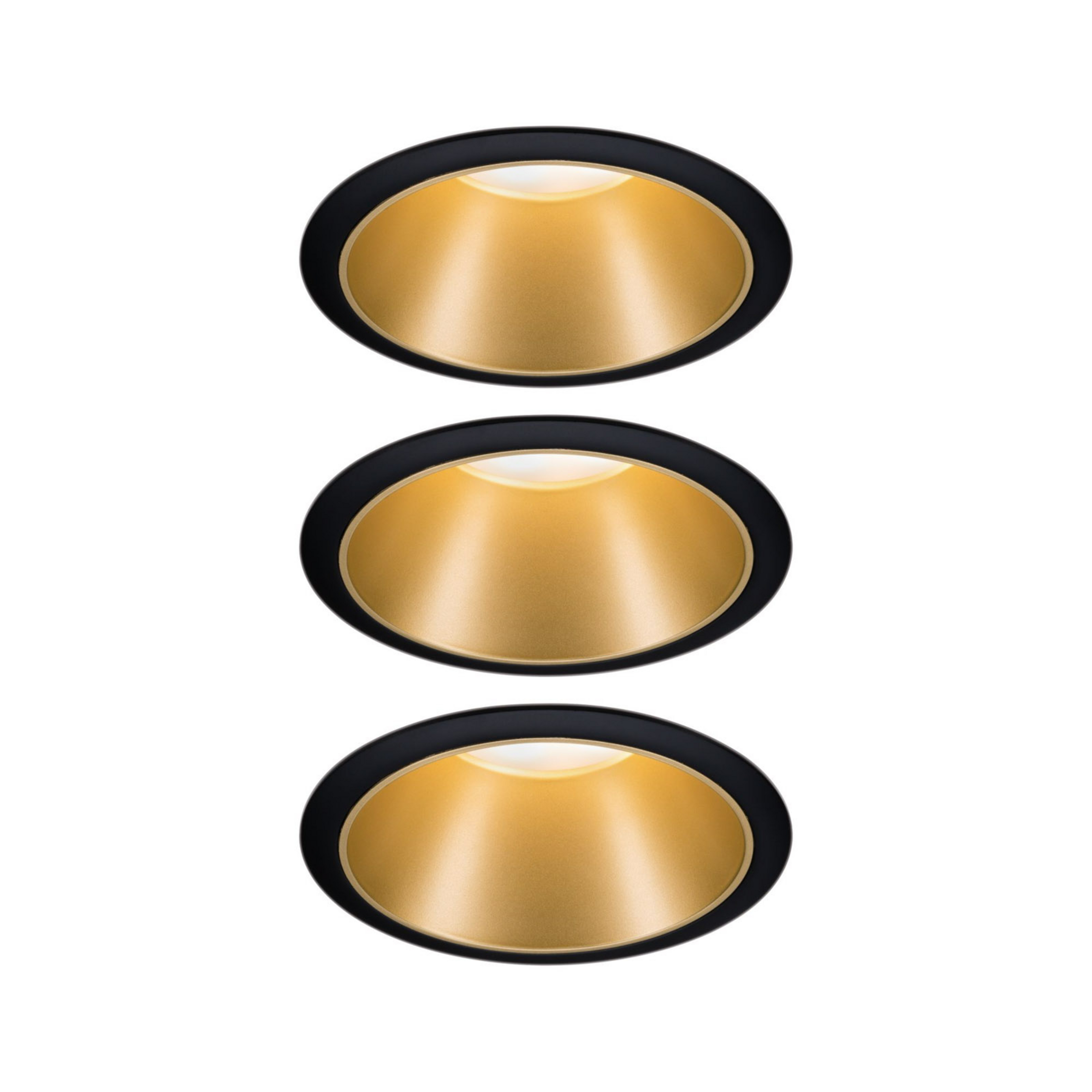 Cole LED reflektor, zlatno-crni, set od 3 - Paulmann