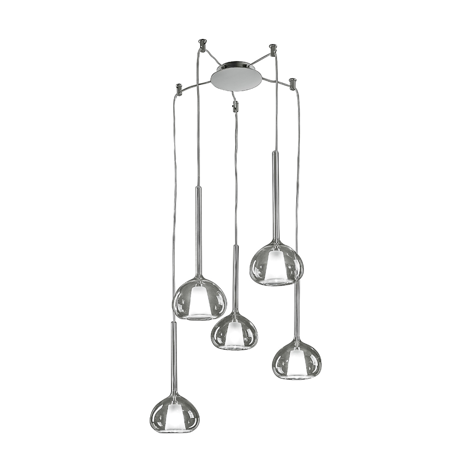Designerpendel med fem lamper Beba