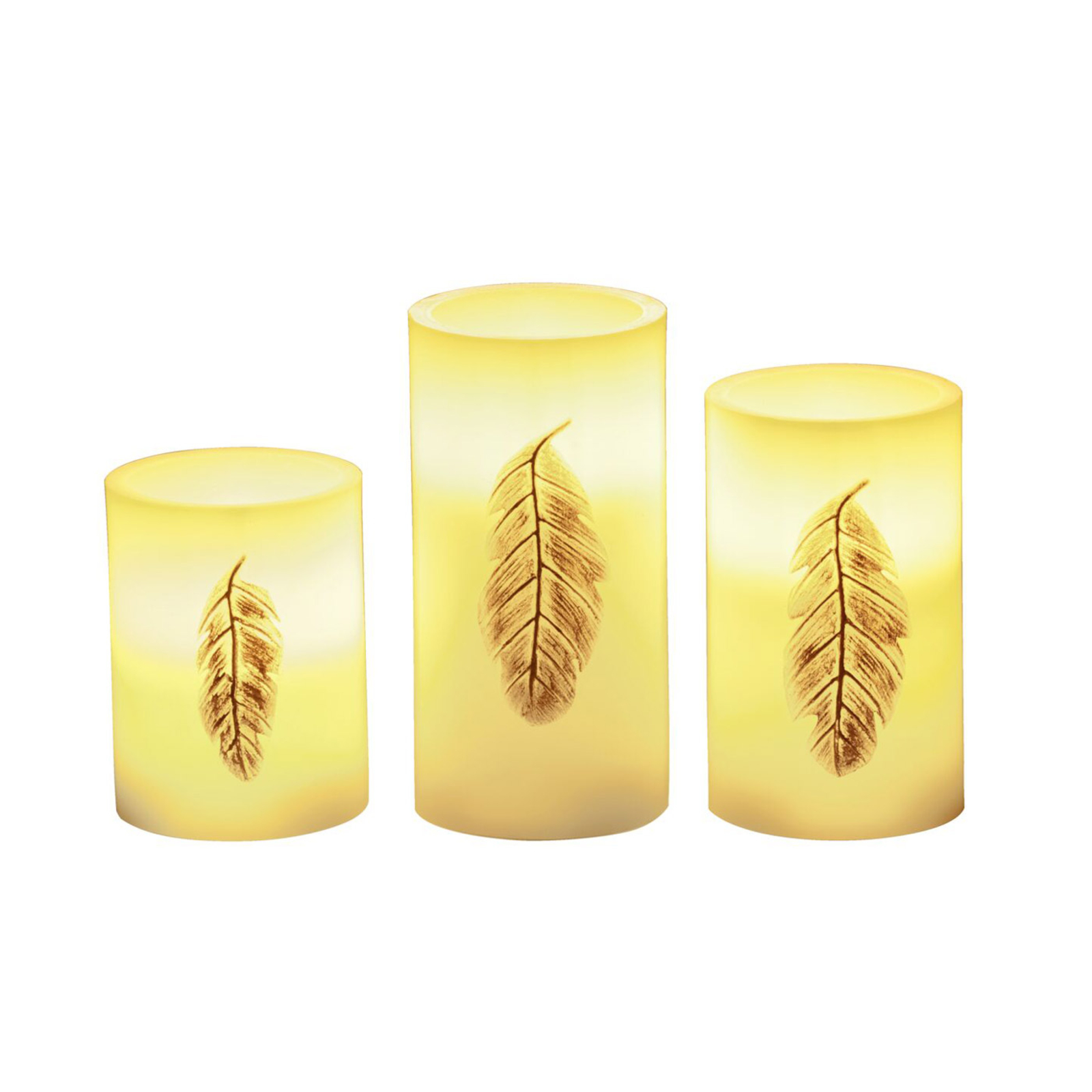 Pauleen Golden Feather Candle świeca LED 3 szt.