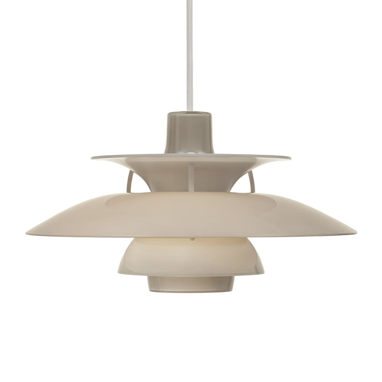 Żyrandol Louis Poulsen PH 5 320, opalowo-beżowa, E14 Żyrandol Louis Poulsen PH 5 320, opalowo-beżowa, E14