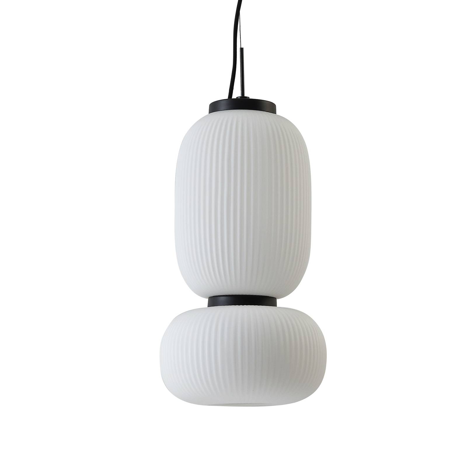 Lampa wisząca LED Lucya, 2-punktowa, szkło, biały, 43 cm