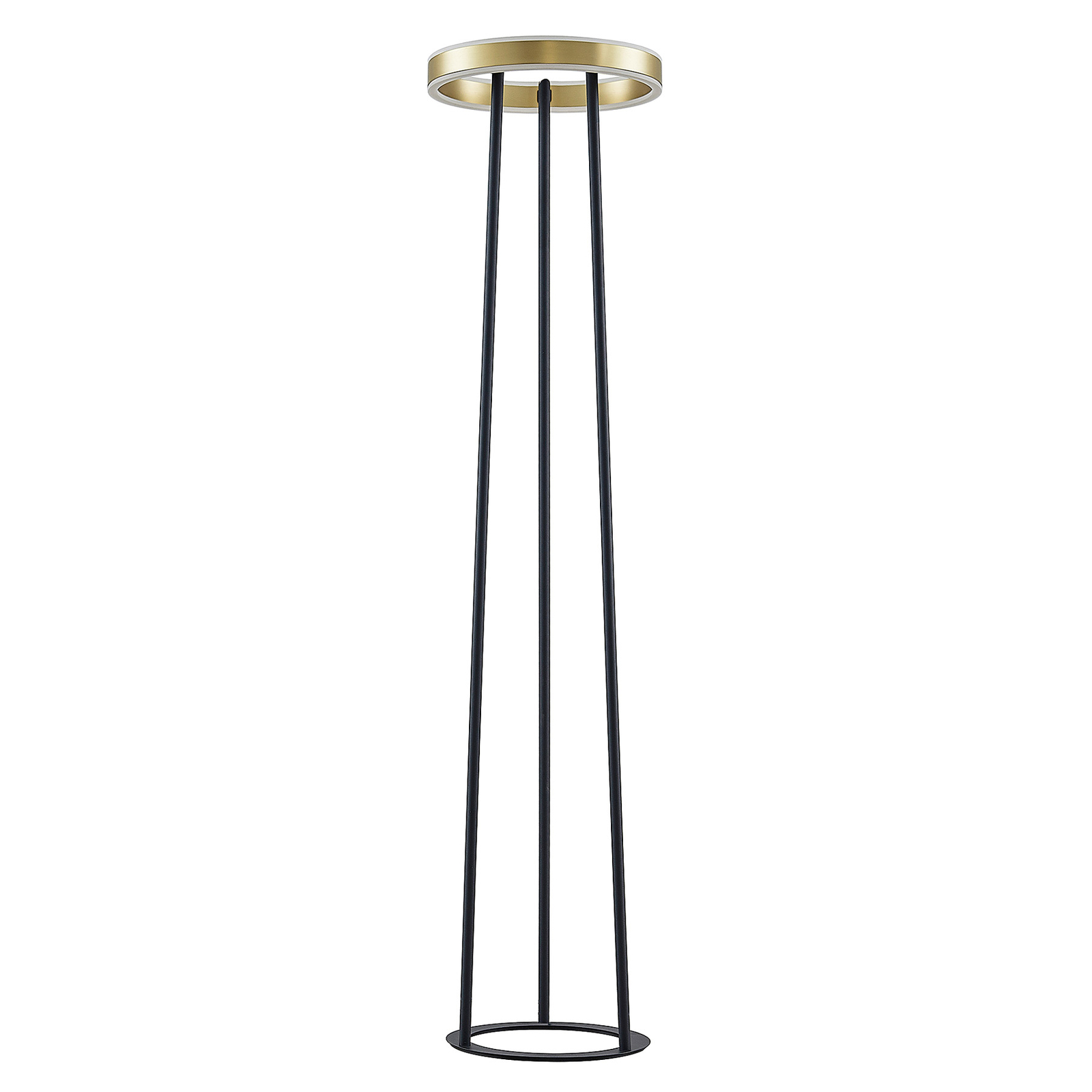Lucande Seppe LED floor lamp, brass
