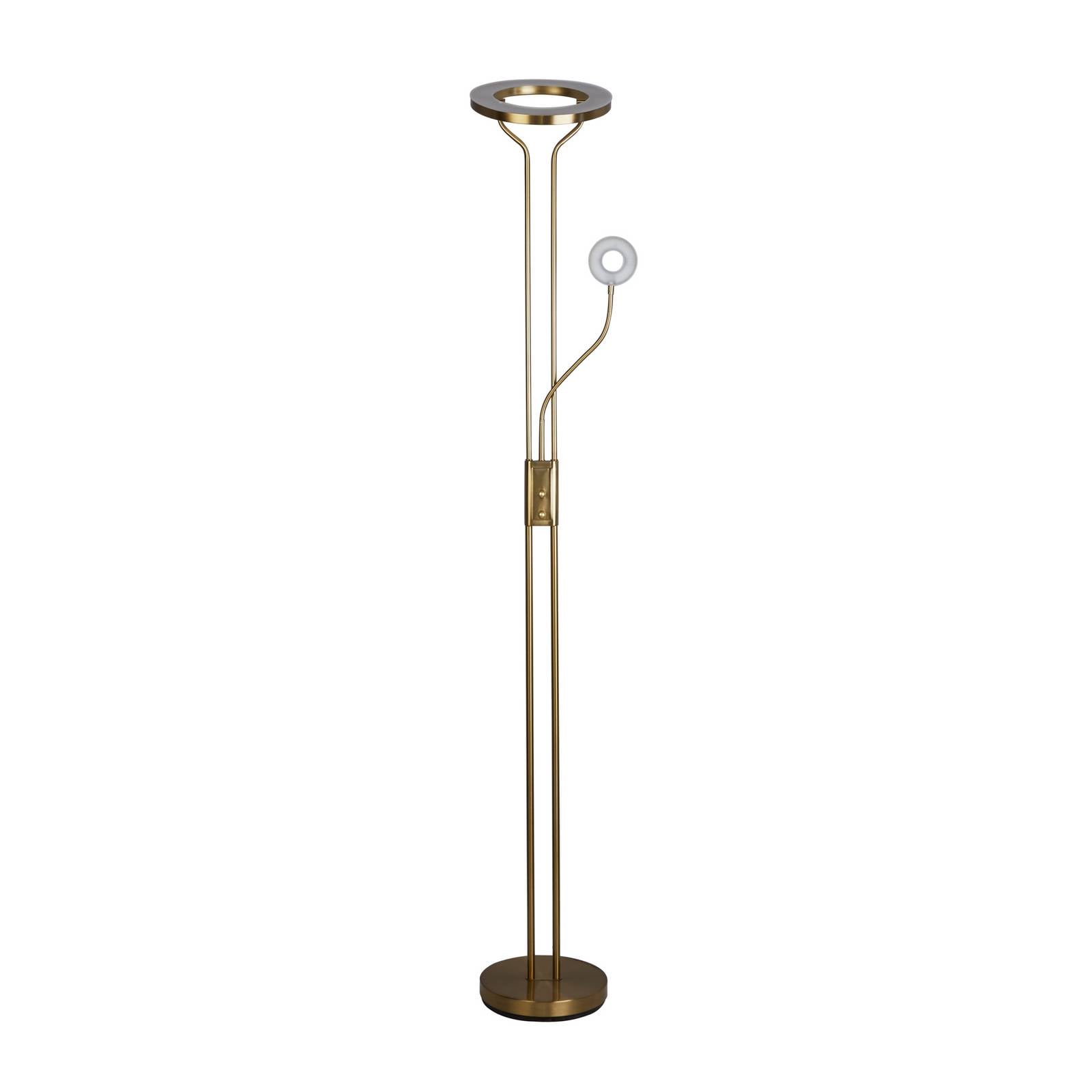 LED-Stehleuchte Mother & Child, messing satiniert, Leselampe