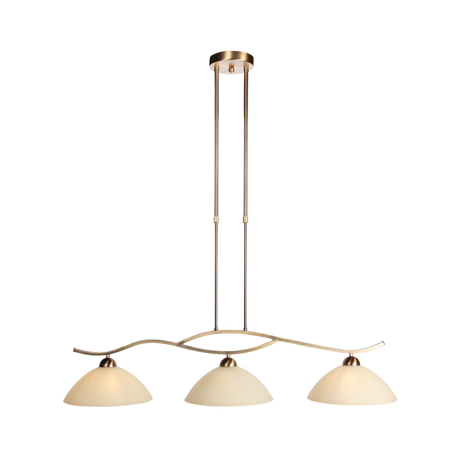 Anthea lógó világítás, 3 izzós, bronz, fém, üveg, E27