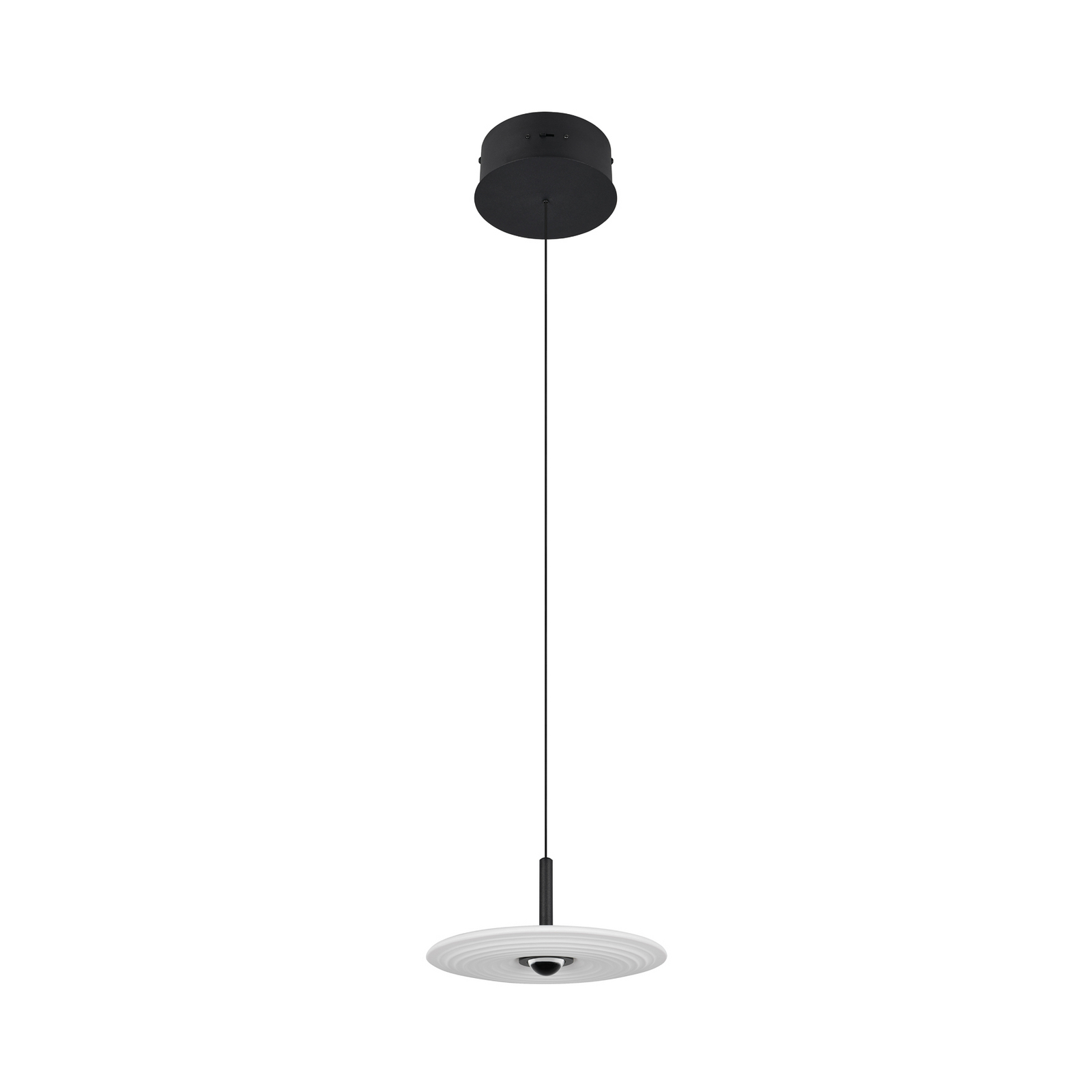 LED висяща лампа „Sirena“, бяла, Ø 20 см, стъкло, CCT
