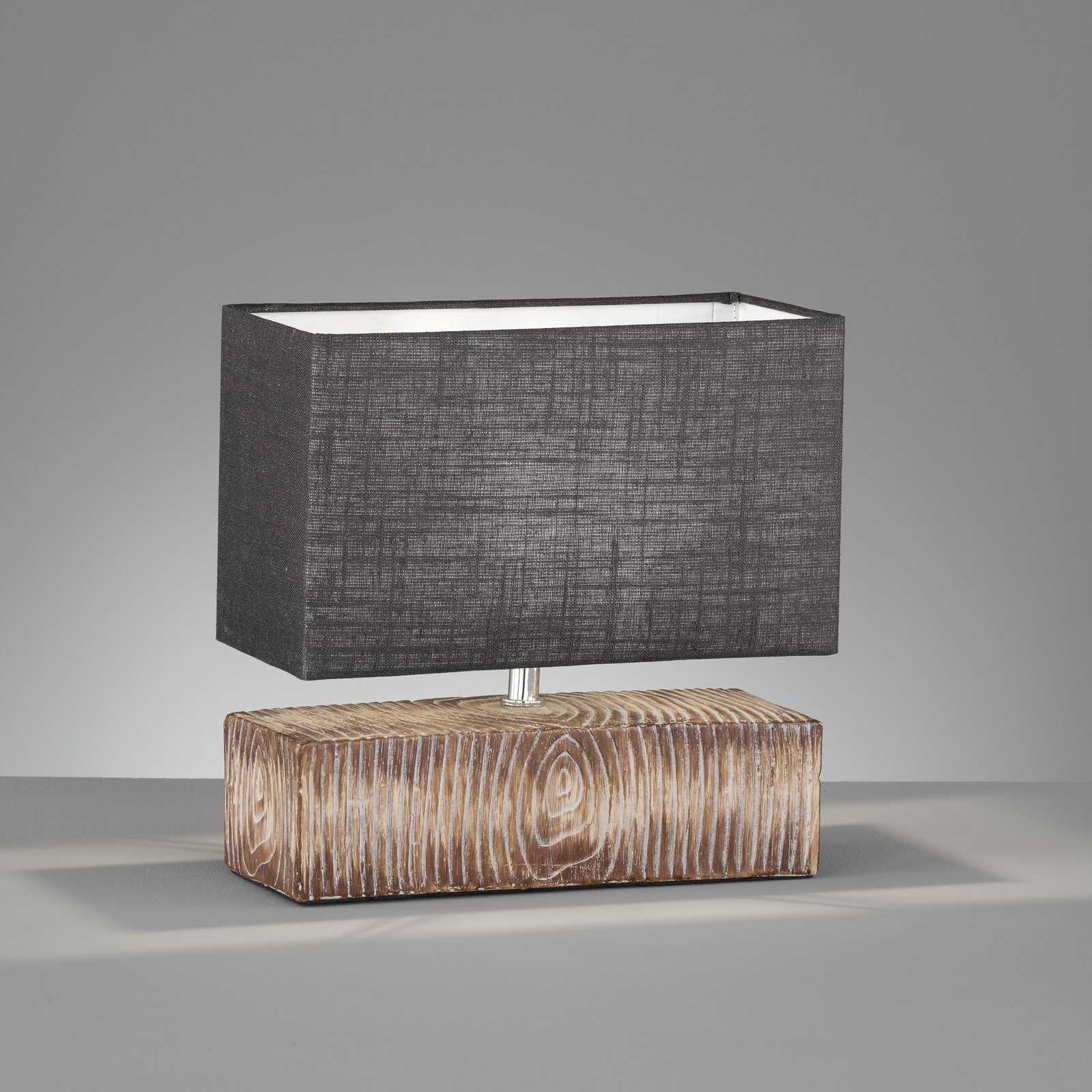 Επιτραπέζιο φωτιστικό Hauke με λινό σκίαστρο 18x13 cm