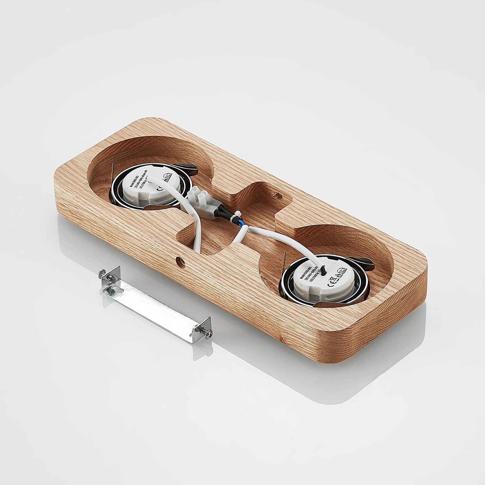 Mikari 2 LED Ceiling Lamp Wood - Lindby