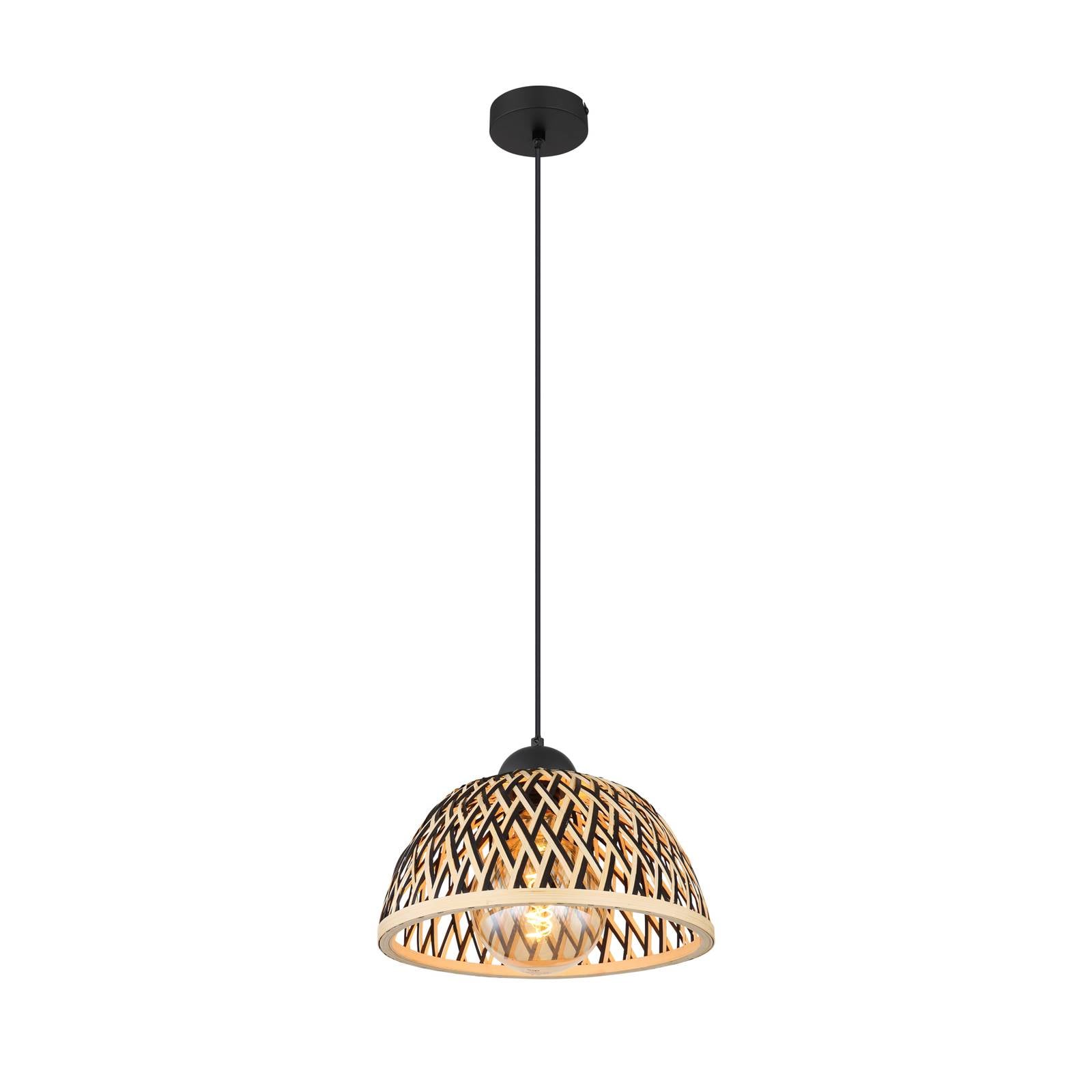 Hängeleuchte Colly Schirm Bambus-Geflecht, Ø 30cm