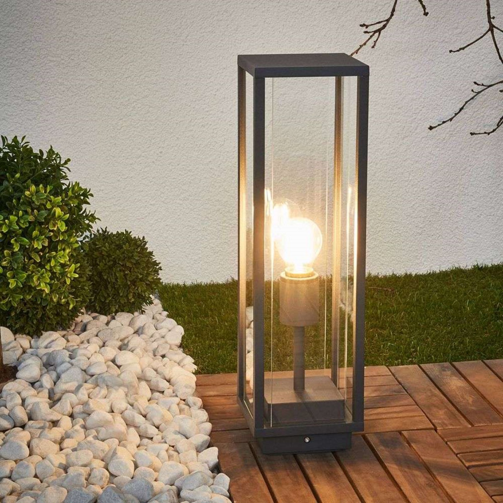 Annalea Utendørs Hage Lampe H50 Dark Grey/Clear - Lucande