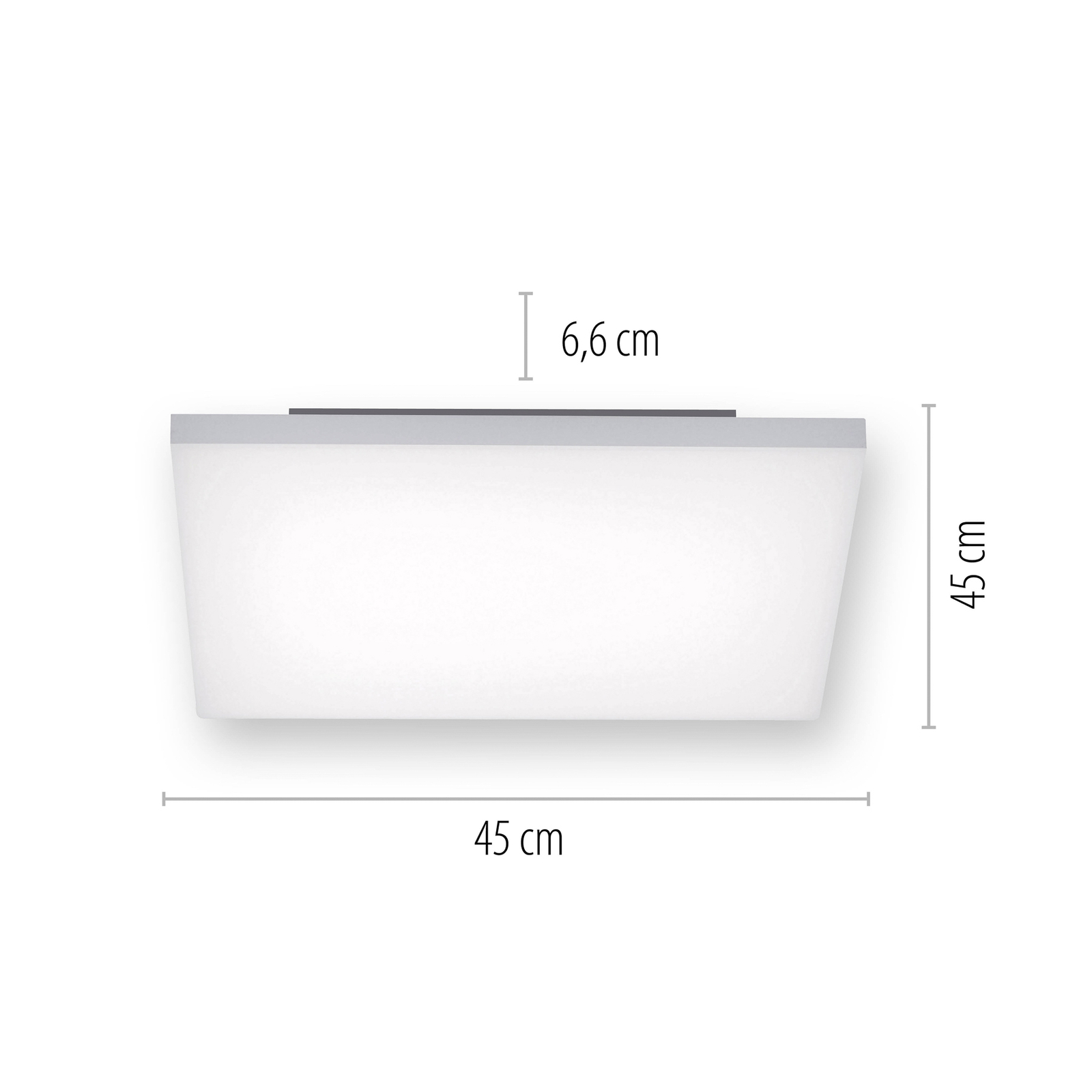 Paul Neuhaus Q-FRAMELESS Deckenlampe RGBW 45x45cm