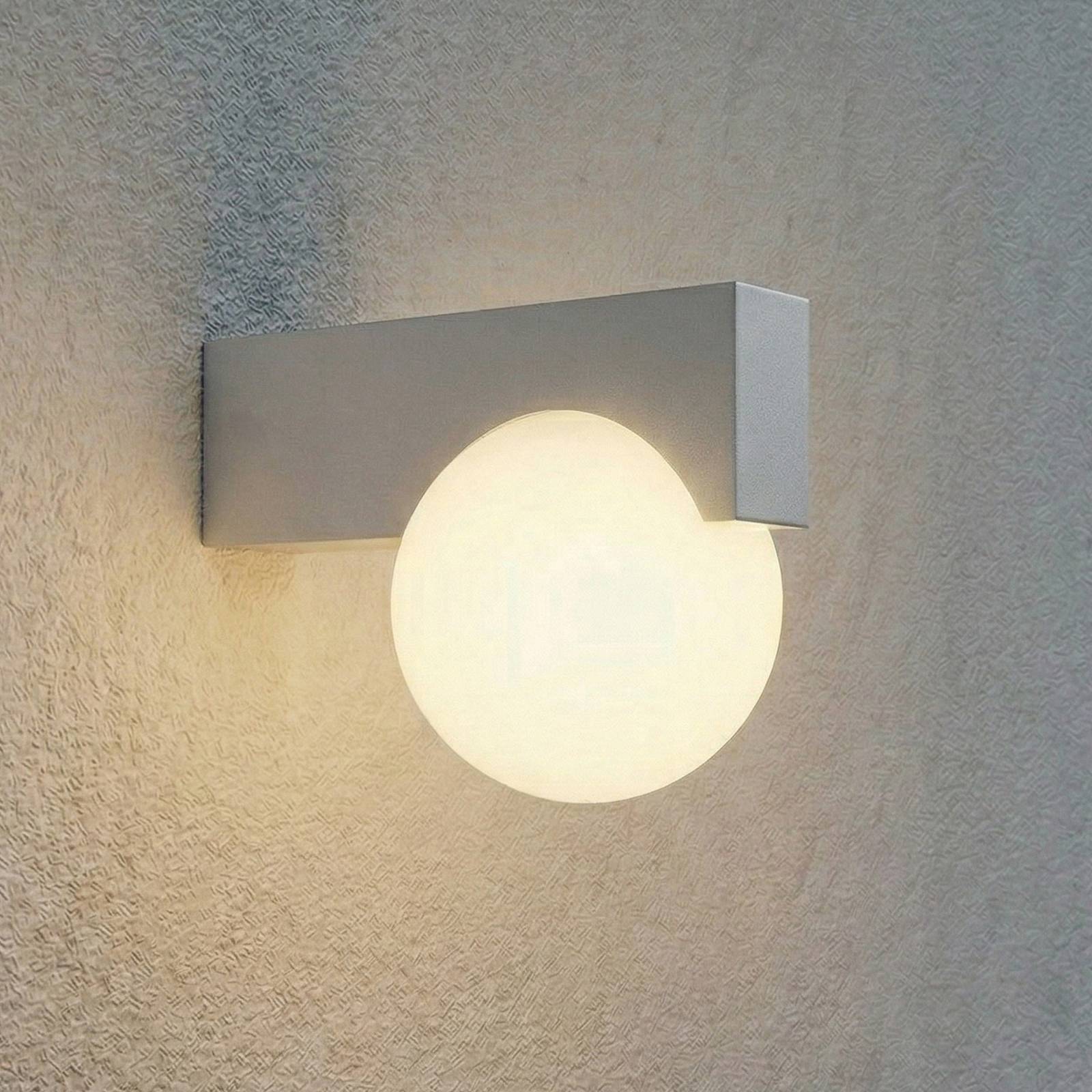 Applique d'extérieur LED Lucande Vijon, gris clair, CCT, IP44