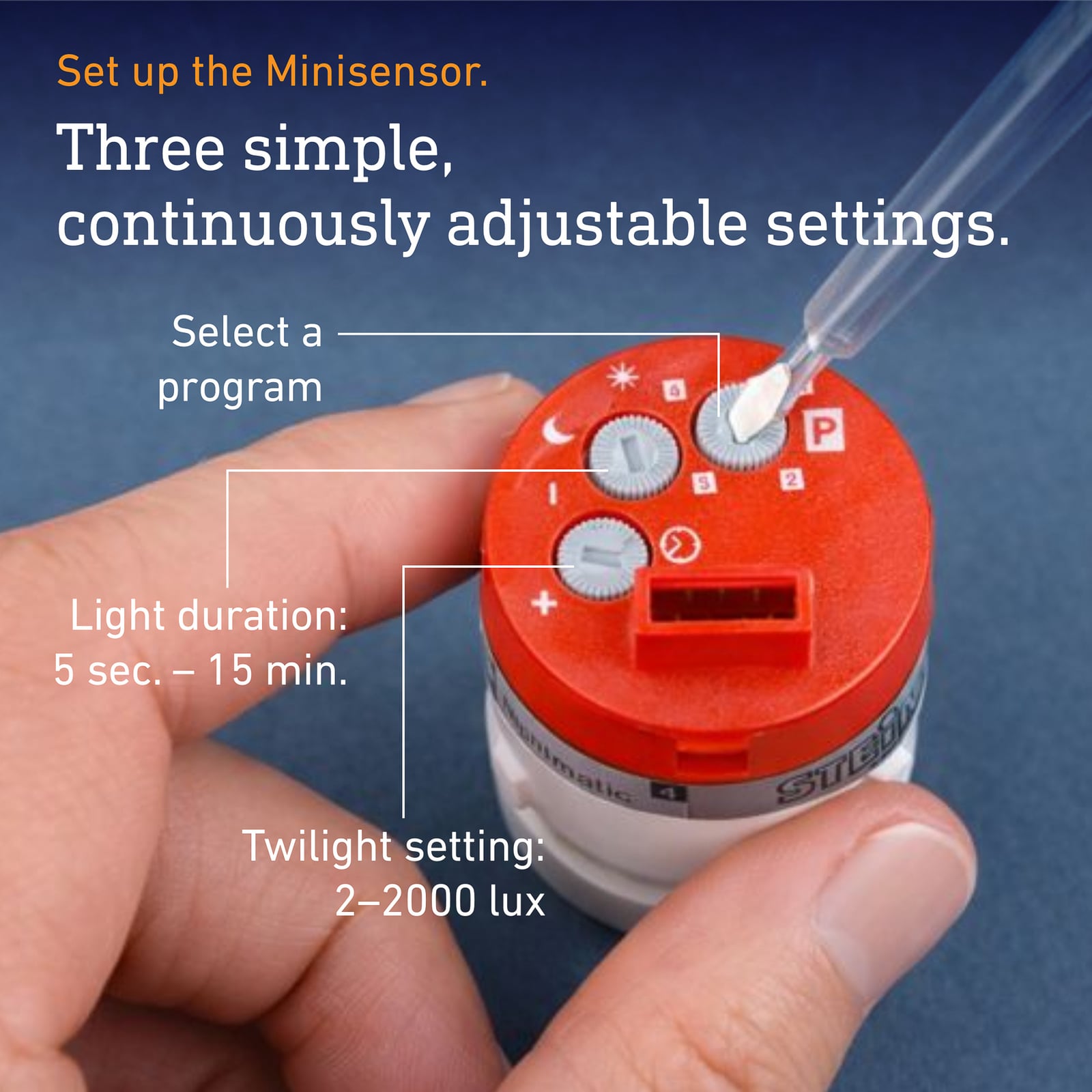 STEINEL-varaosaminisensori, musta