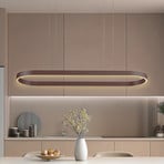 Lucande Smart LED pendant light Melinay, coffee, CCT, Tuya